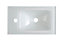 GoodHome Tapti White Rectangular Wall-mounted Cloakroom Basin (W)45cm