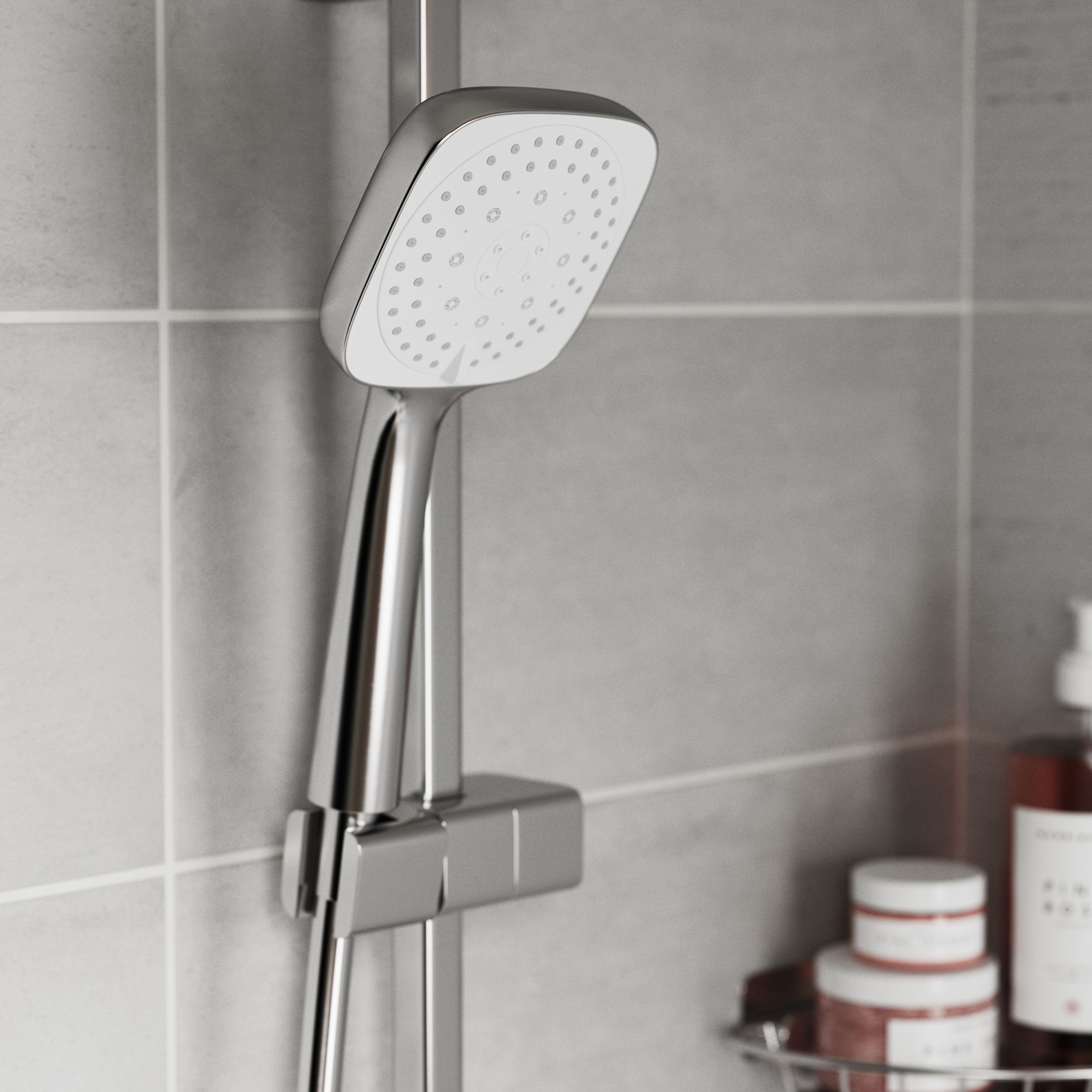 GoodHome Teesta 3-spray pattern Shower kit