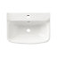 GoodHome Teesta Gloss White Oval Full pedestal Basin (H)85.7cm (W)56cm