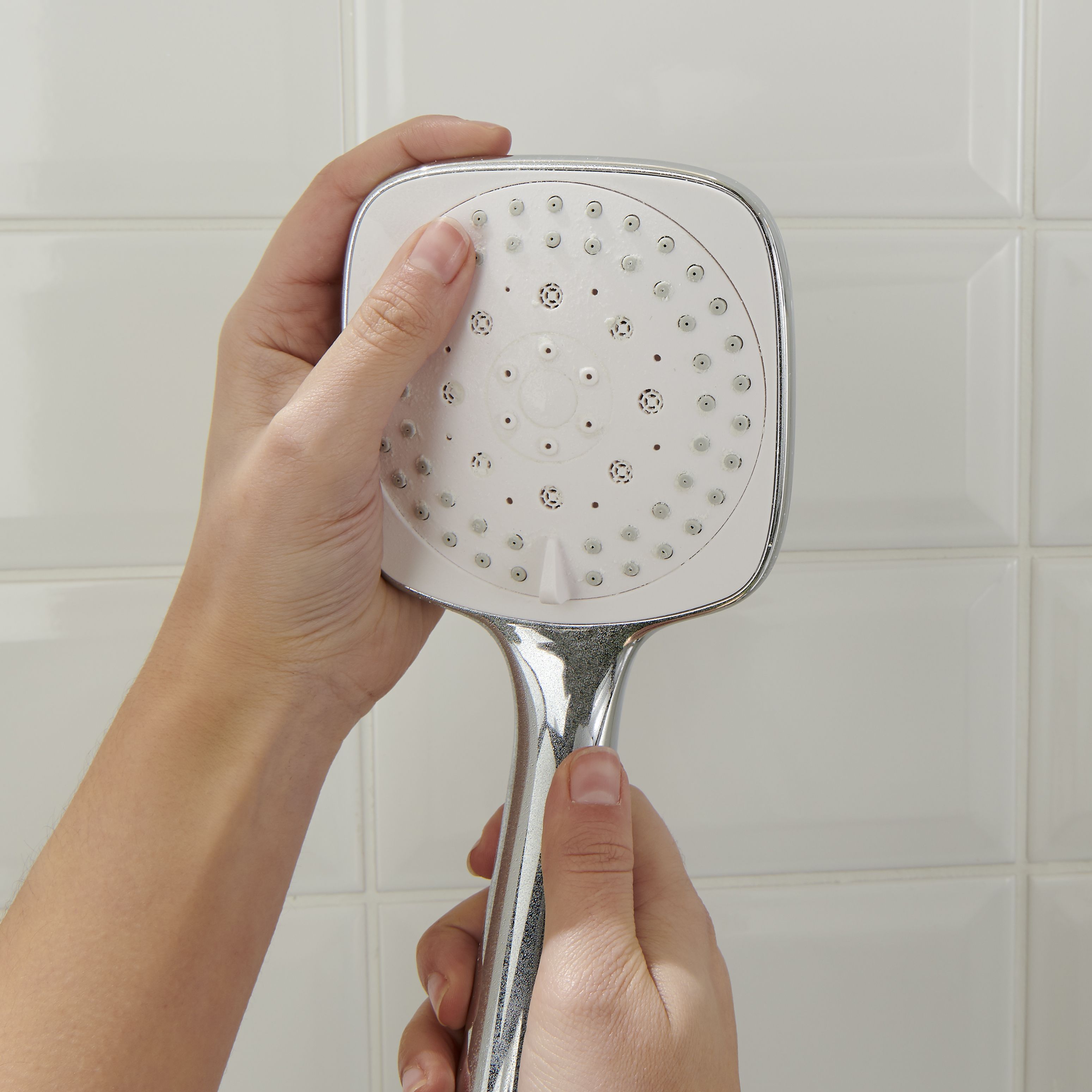GoodHome Teesta White Chrome effect 3-spray pattern Shower head