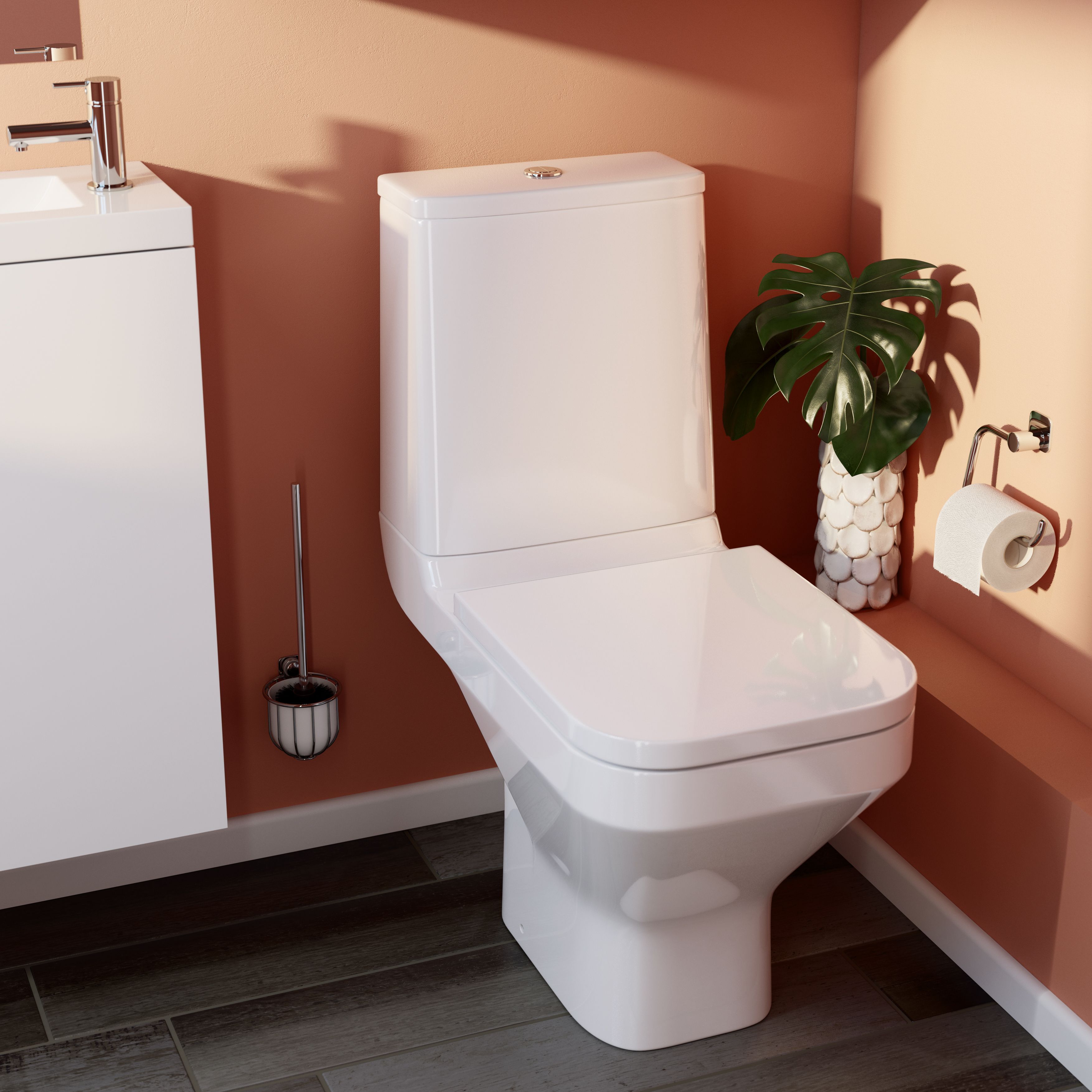 GoodHome Teesta White Soft close Toilet seat