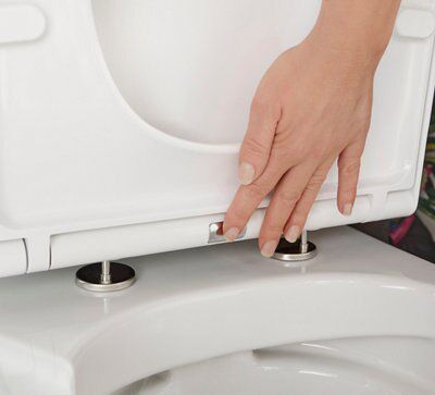GoodHome Teesta White Soft close Toilet seat