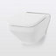 GoodHome Teesta White Wall hung Square Toilet with Soft close seat