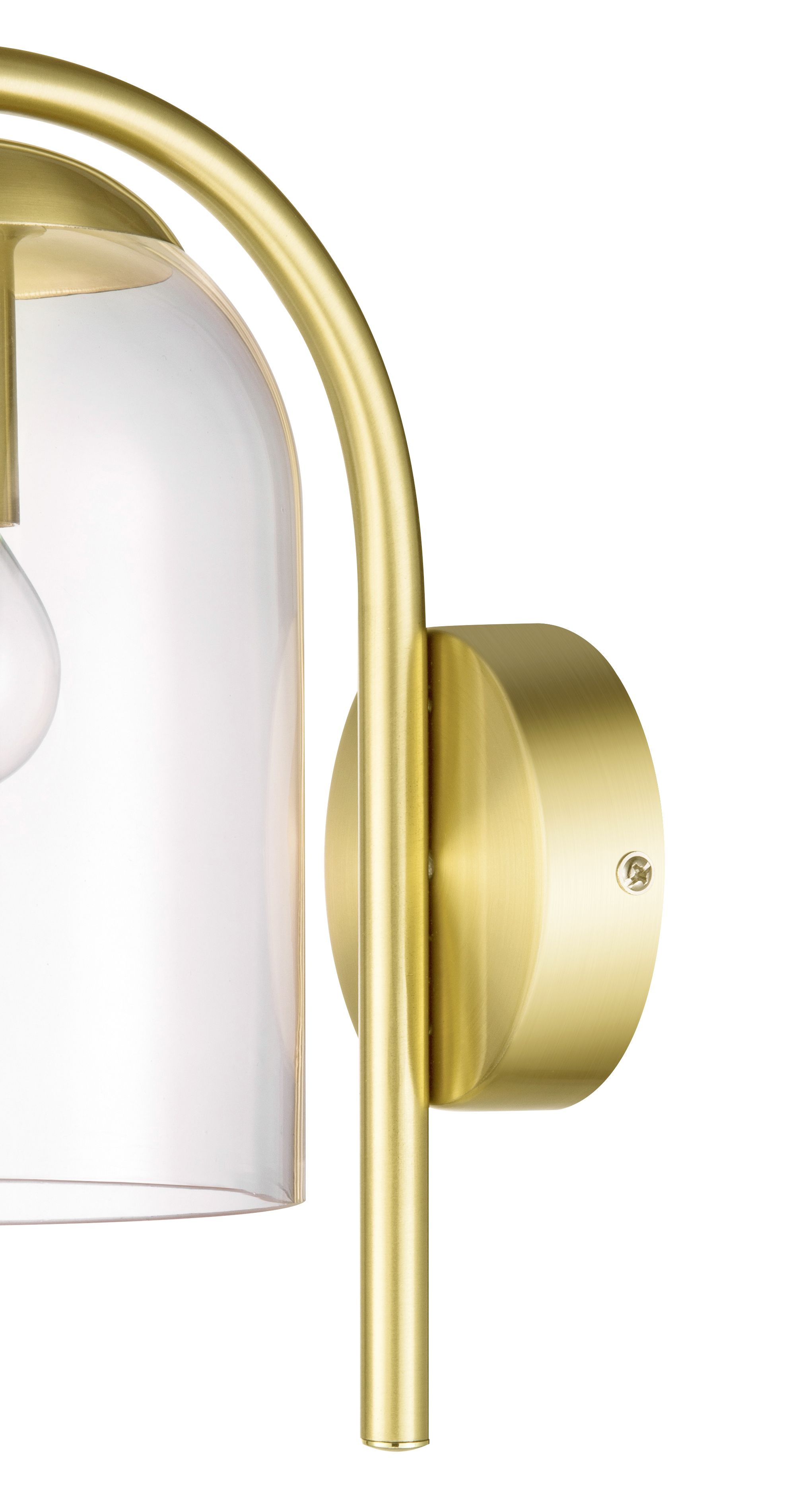 GoodHome Thestias Brass effect Wall light