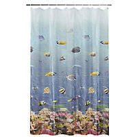 GoodHome Tholen Multicolour Seabed Shower curtain (W)180cm