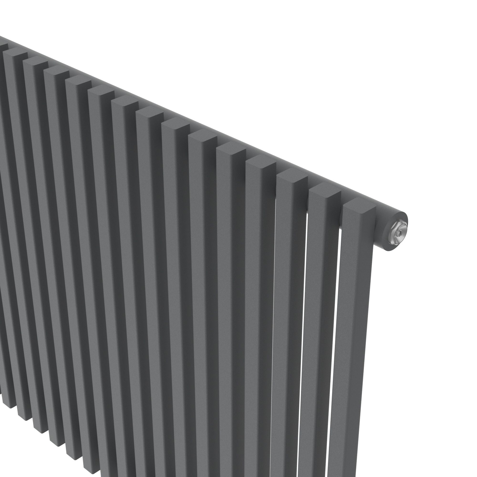GoodHome Thorpe Anthracite Horizontal Designer Radiator, (W)1000mm x (H)600mm
