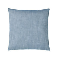 GoodHome Tiga Blue green Plain Indoor Cushion (L)45cm x (W)45cm