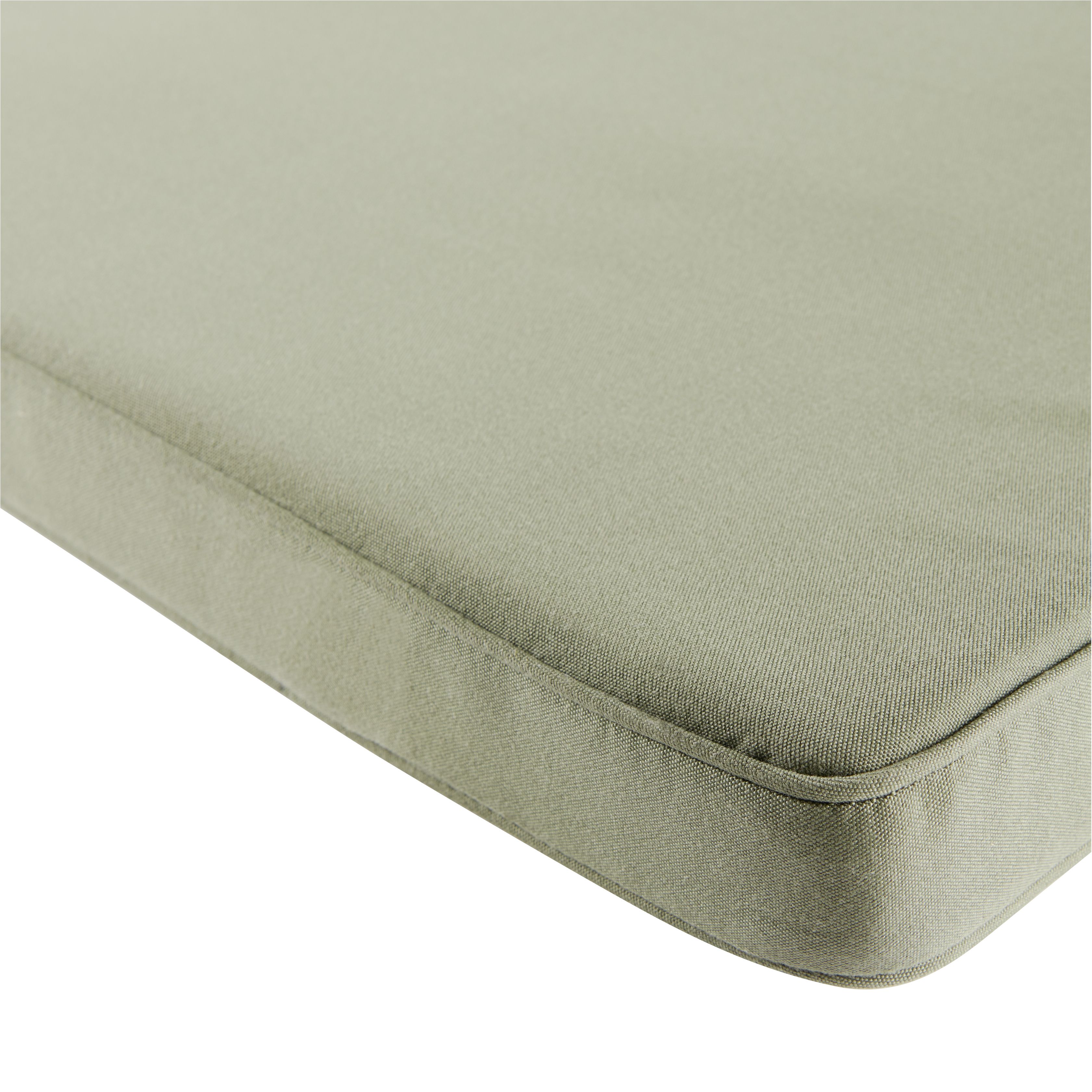 GoodHome Tiga Deep lichen green Plain Outdoor Sunlounger cushion (L)190cm x (W)55cm