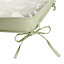 GoodHome Tiga Kaki green tea leaf Floral Square Seat pad (L)40cm x (W)40cm