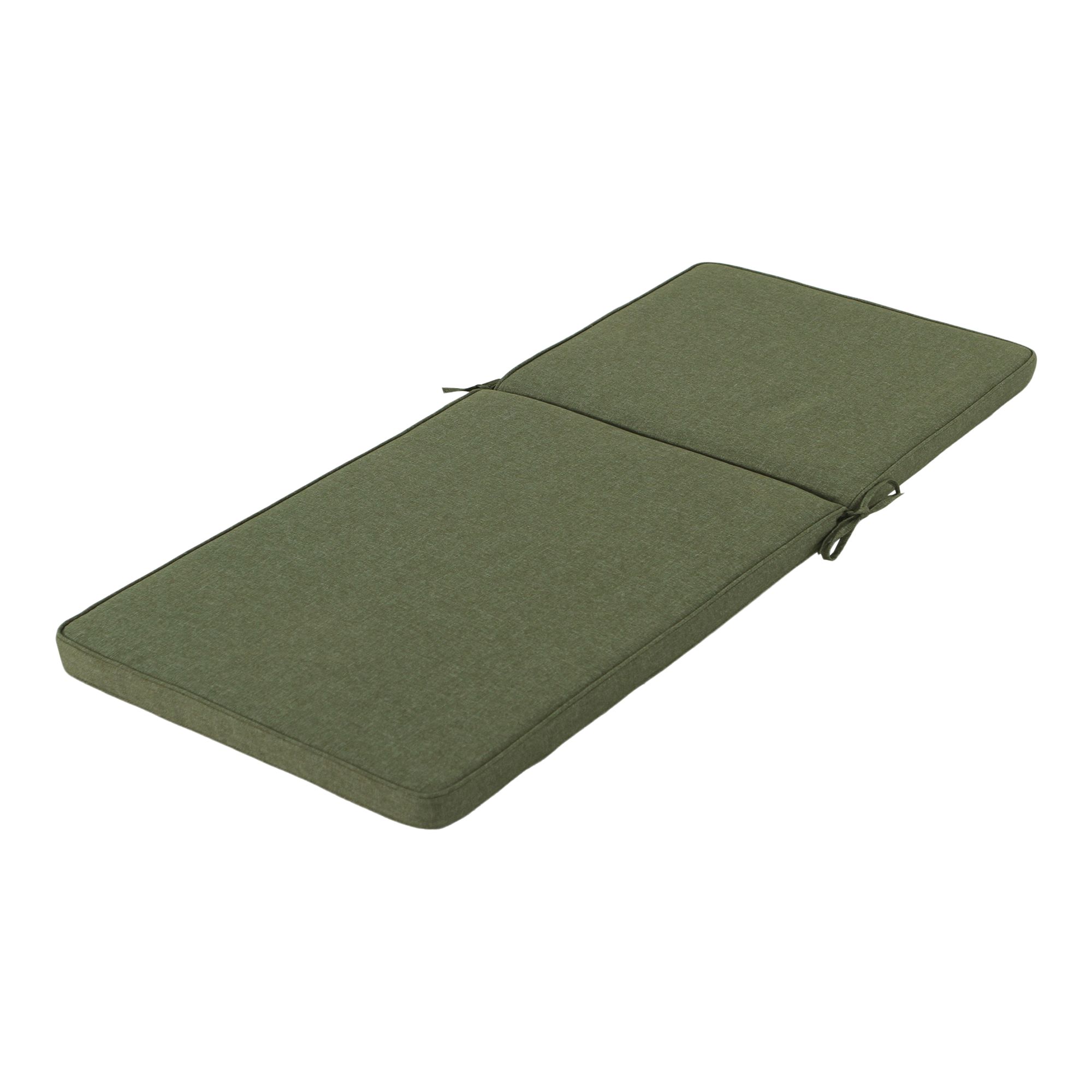 GoodHome Tiga Olive Green Rectangular High back seat cushion (L)108cm x (W)45.5cm