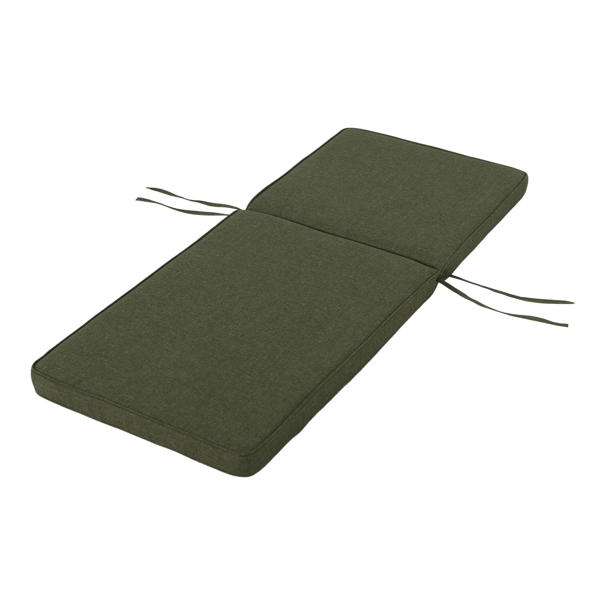 GoodHome Tiga Olive Green Rectangular High back seat cushion (L)108cm x (W)45.5cm