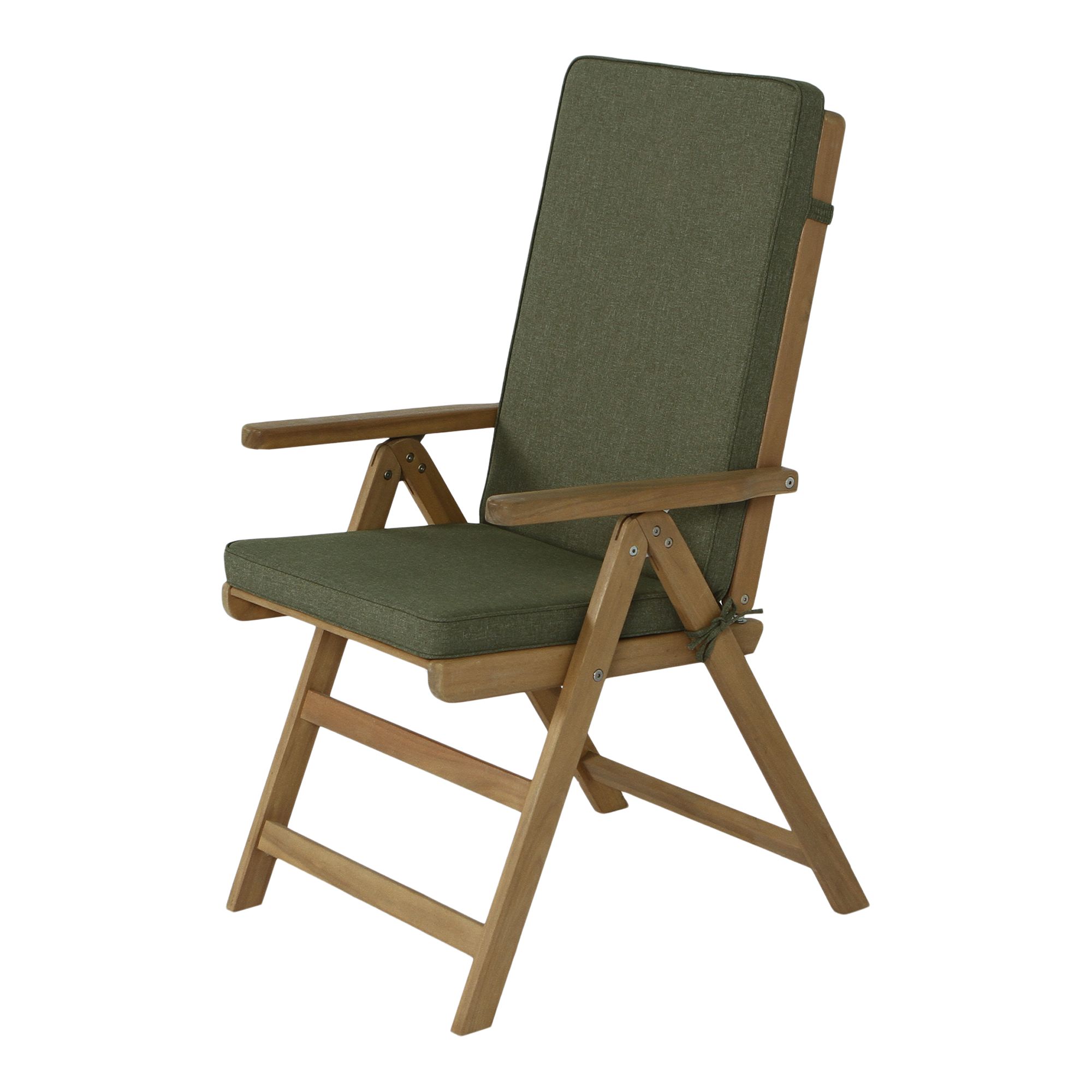GoodHome Tiga Olive Green Rectangular High back seat cushion (L)108cm x (W)45.5cm