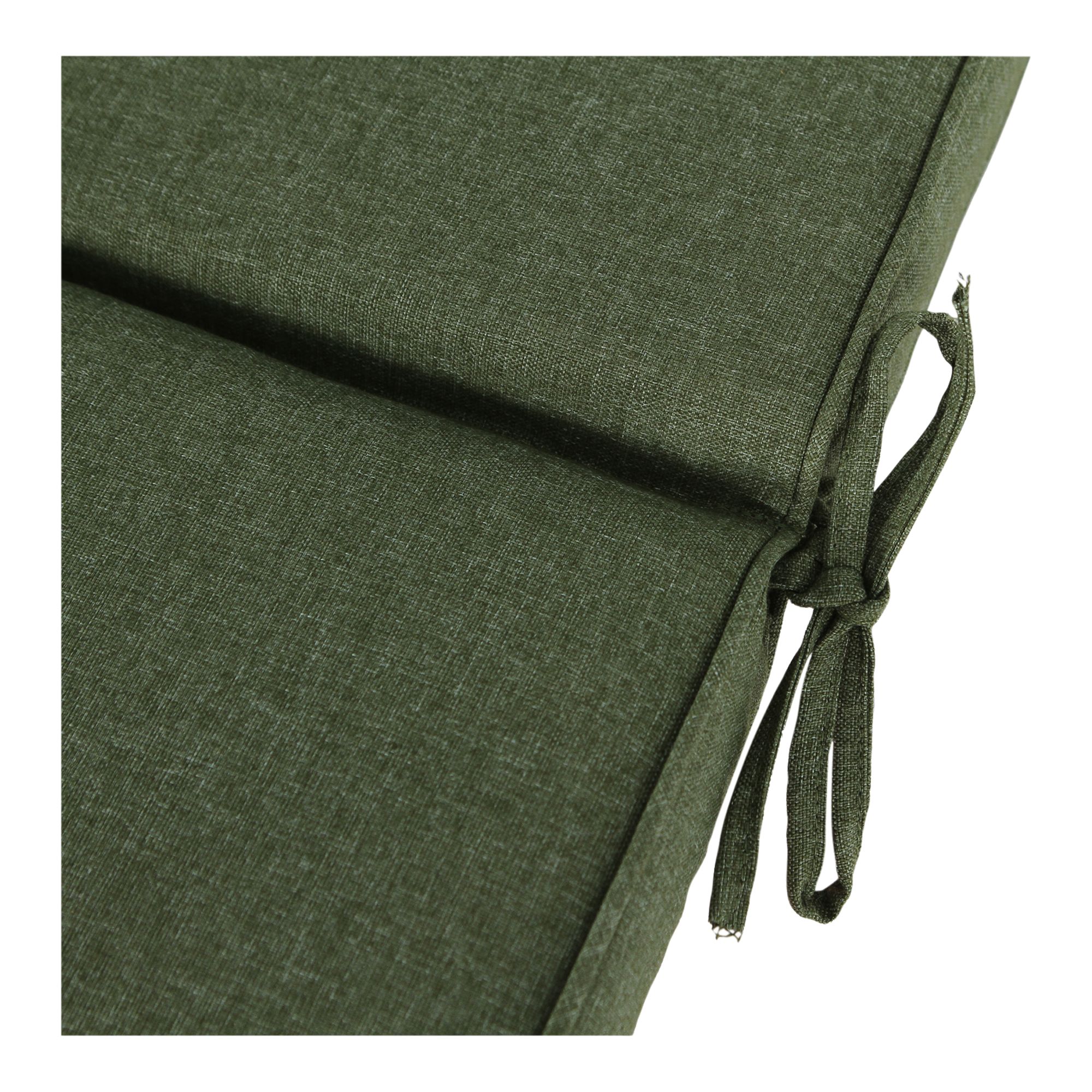 GoodHome Tiga Olive Green Rectangular High back seat cushion (L)108cm x (W)45.5cm