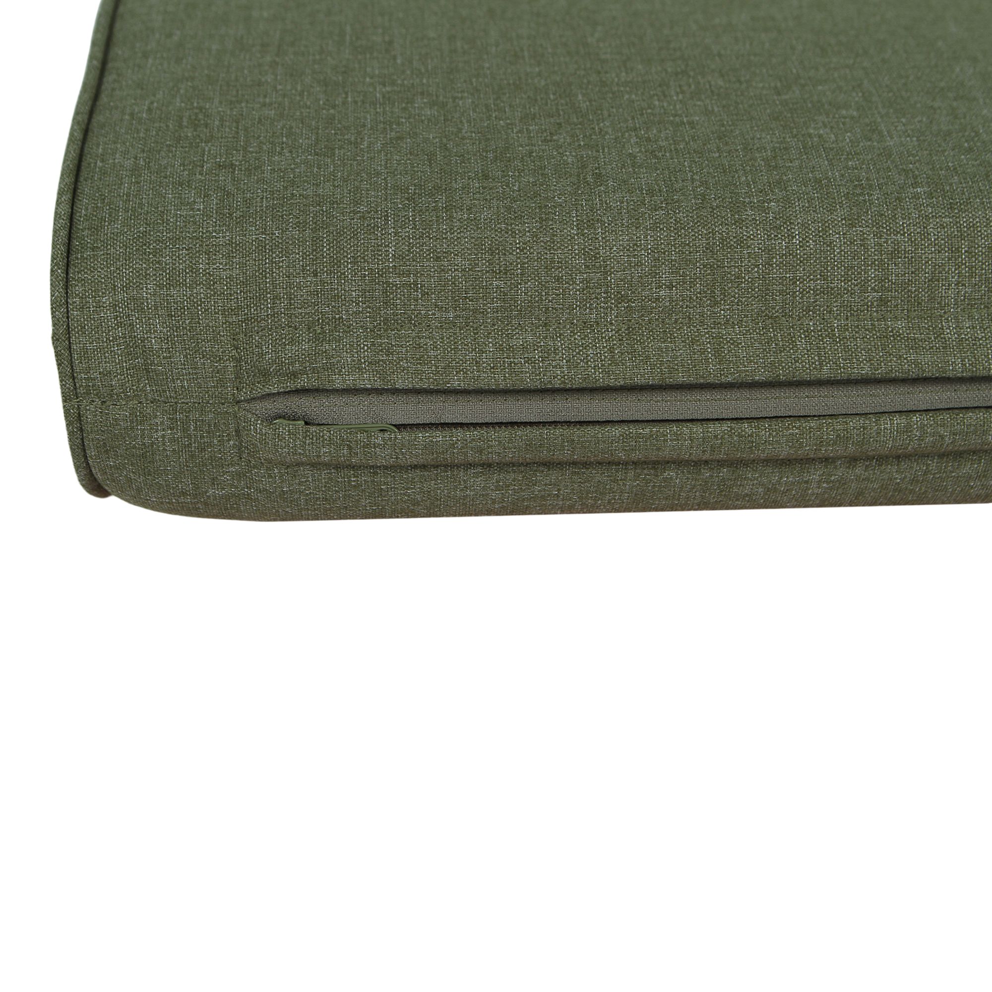 GoodHome Tiga Olive Green Rectangular High back seat cushion (L)108cm x (W)45.5cm
