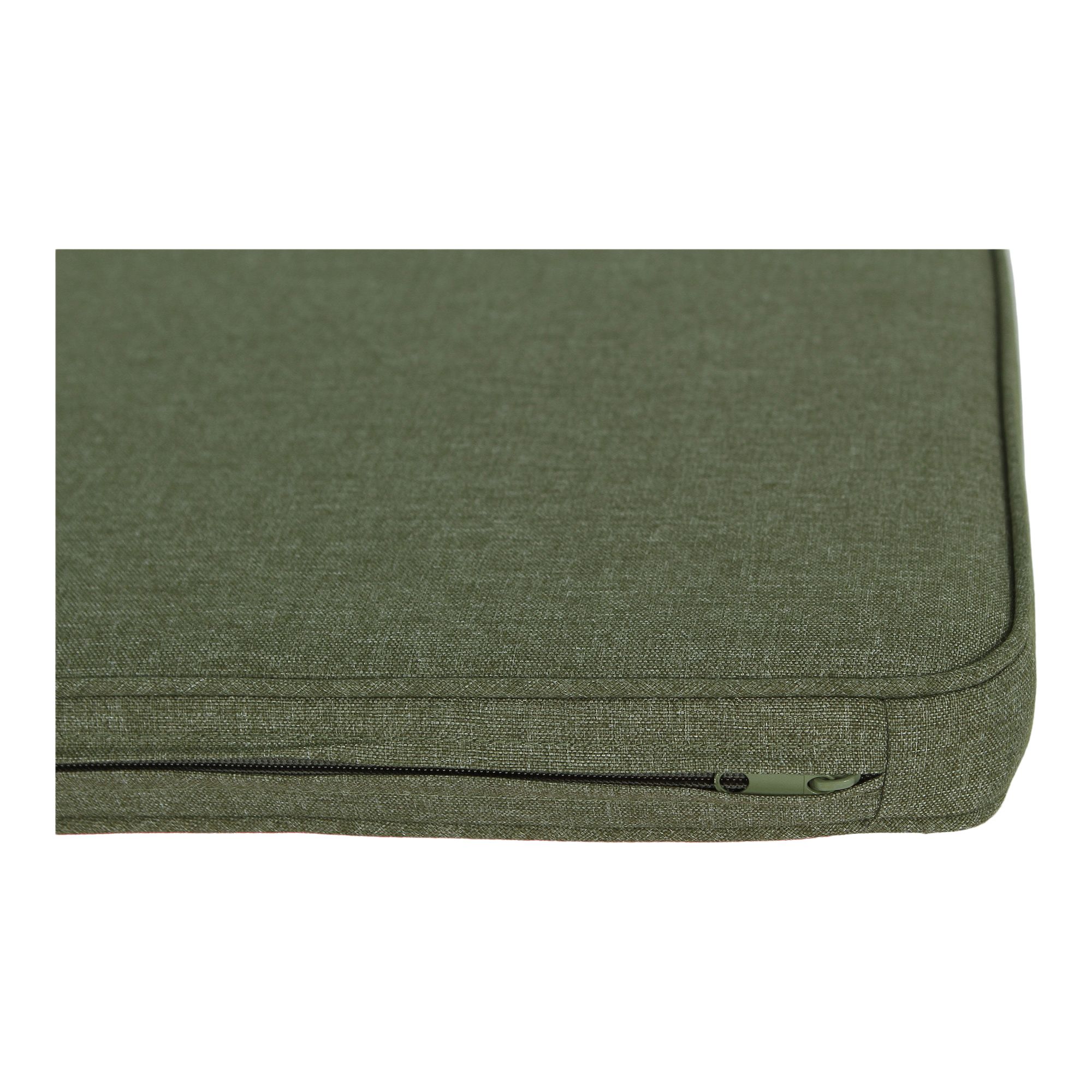 GoodHome Tiga Olive Green Square Seat pad (L)40cm x (W)38cm
