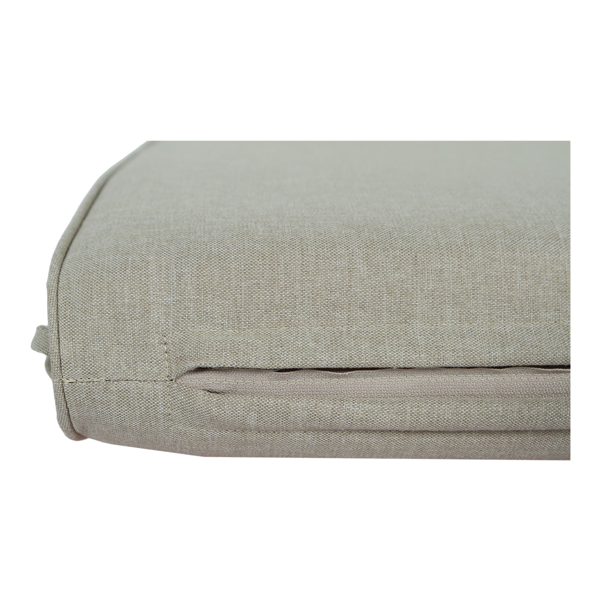 GoodHome Tiga Sand Rectangular High back seat cushion (L)108cm x (W)45.5cm