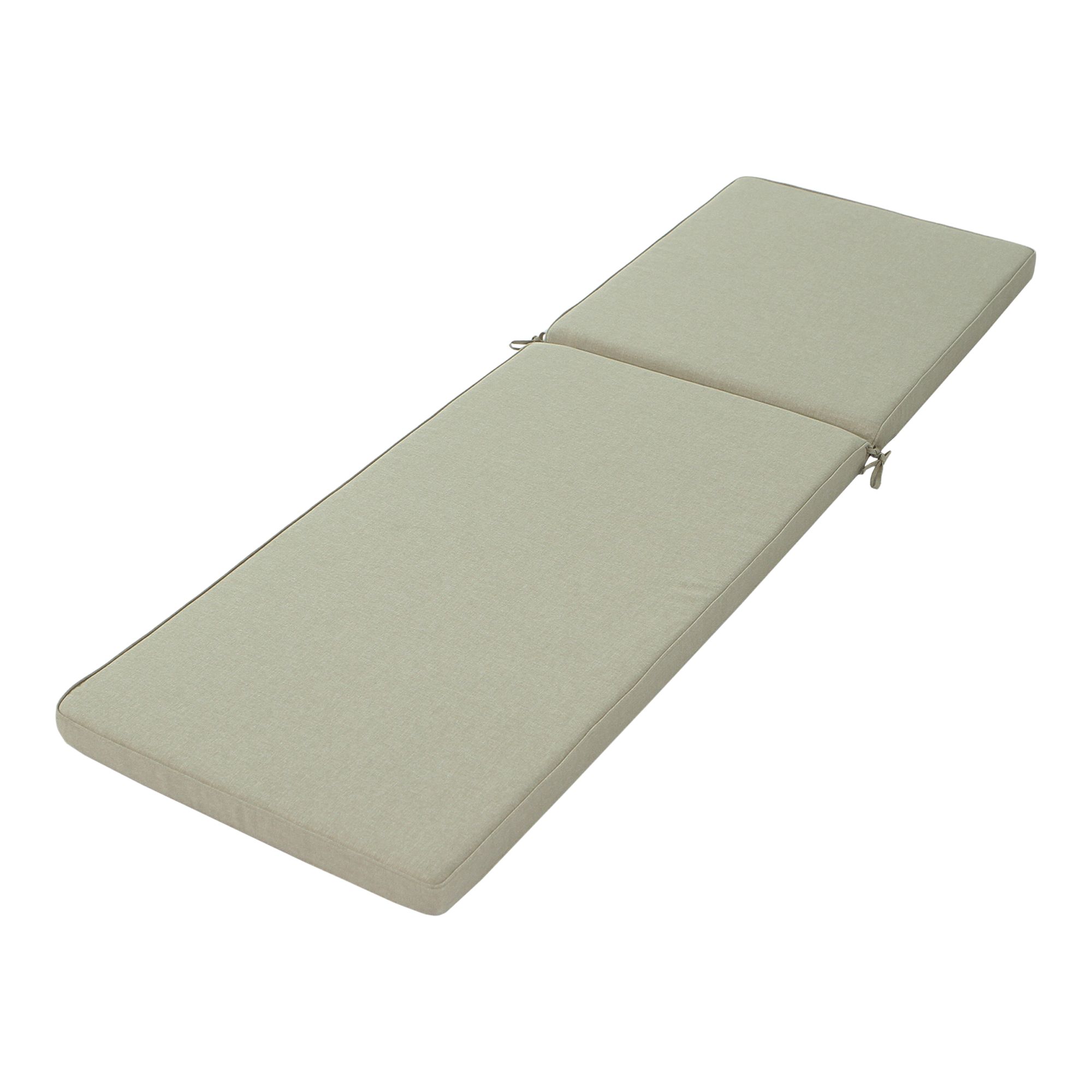 GoodHome Tiga Sand Sunlounger cushion (L)197cm