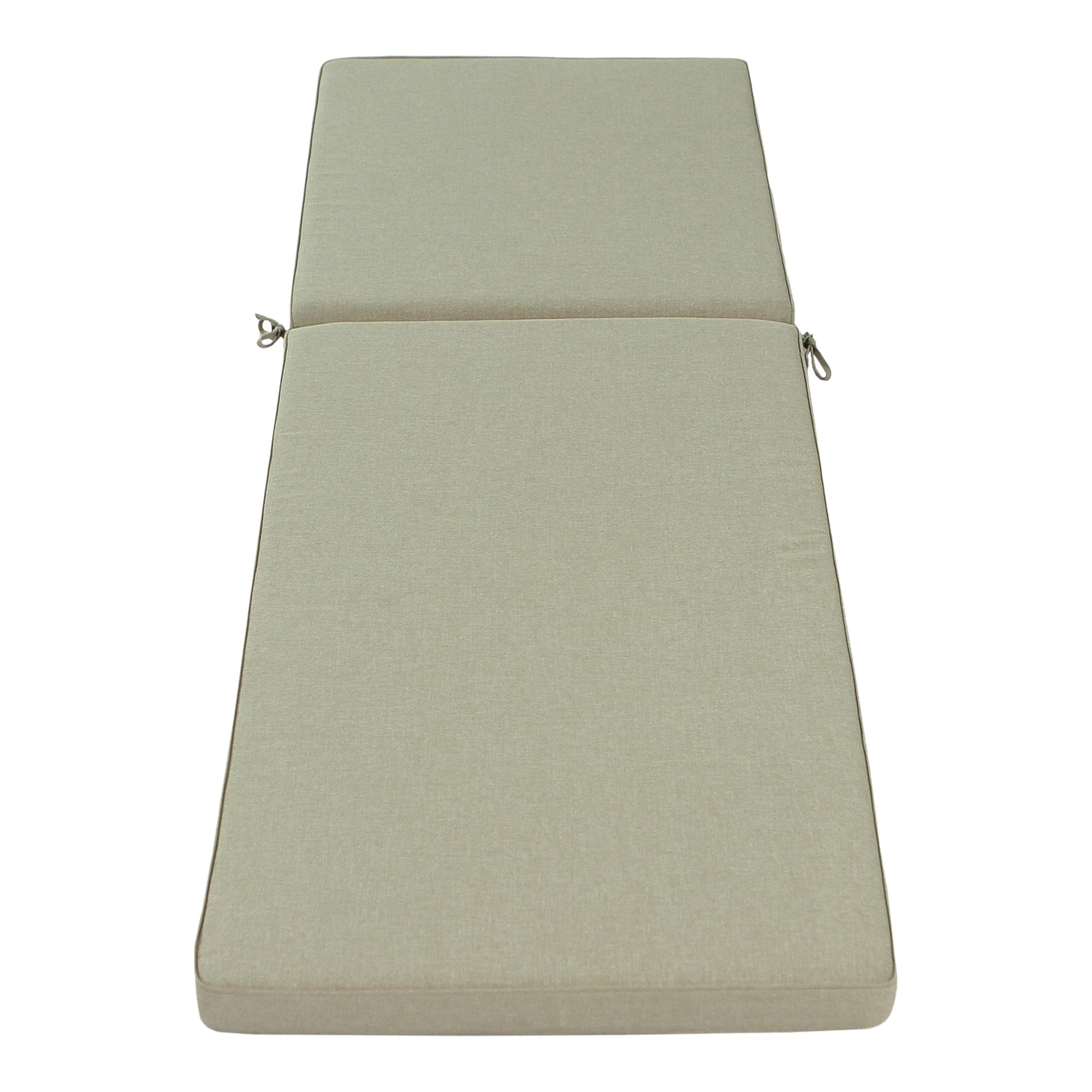 GoodHome Tiga Sand Sunlounger cushion (L)197cm