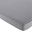 GoodHome Tiga Steel grey Outdoor Bench cushion (L)124cm x (W)48cm