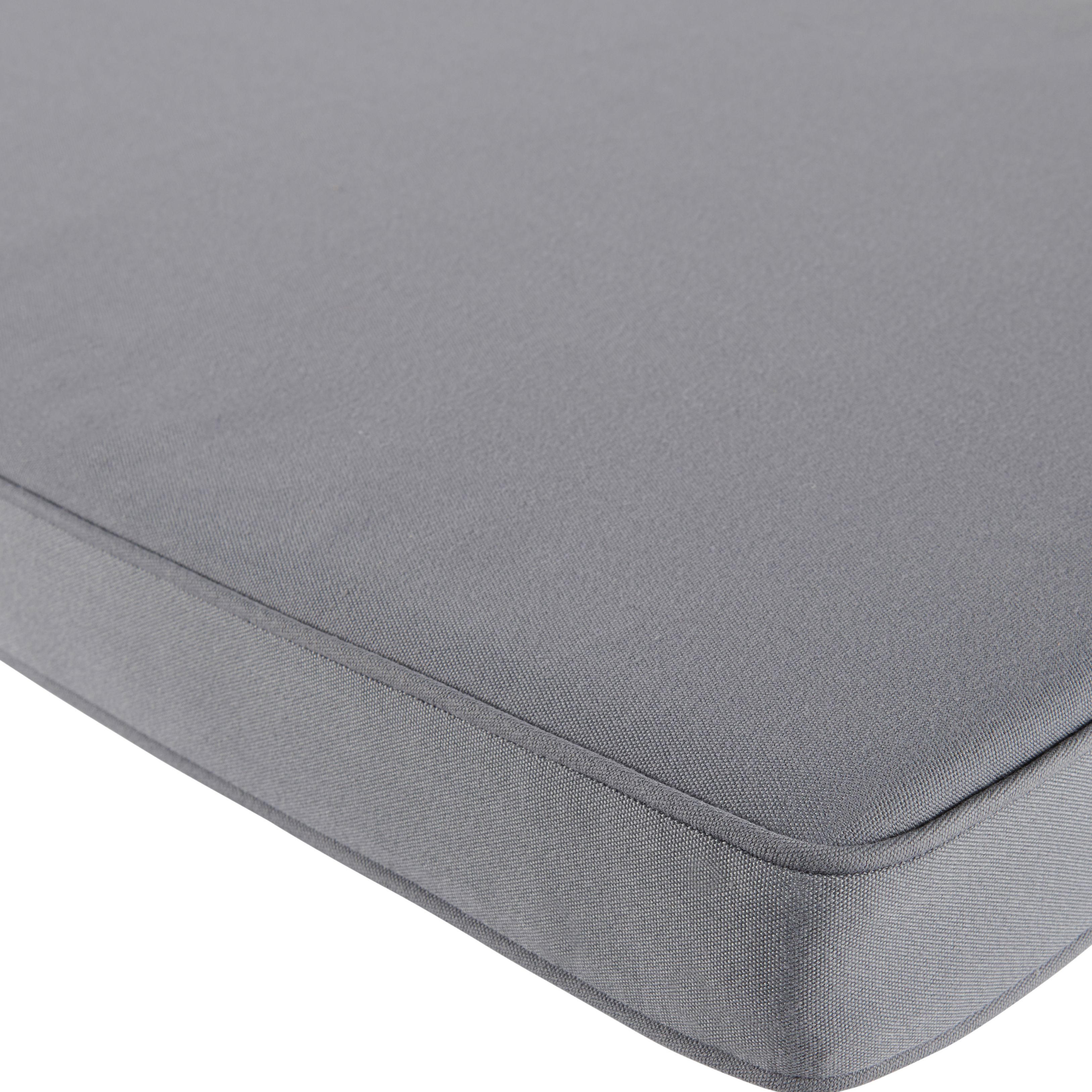 GoodHome Tiga Steel grey Outdoor Bench cushion