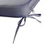 GoodHome Tiga Steel grey Plain Seat pad (L)40cm x (W)40cm