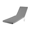 GoodHome Tiga Steel grey Sunlounger cushion (L)190cm