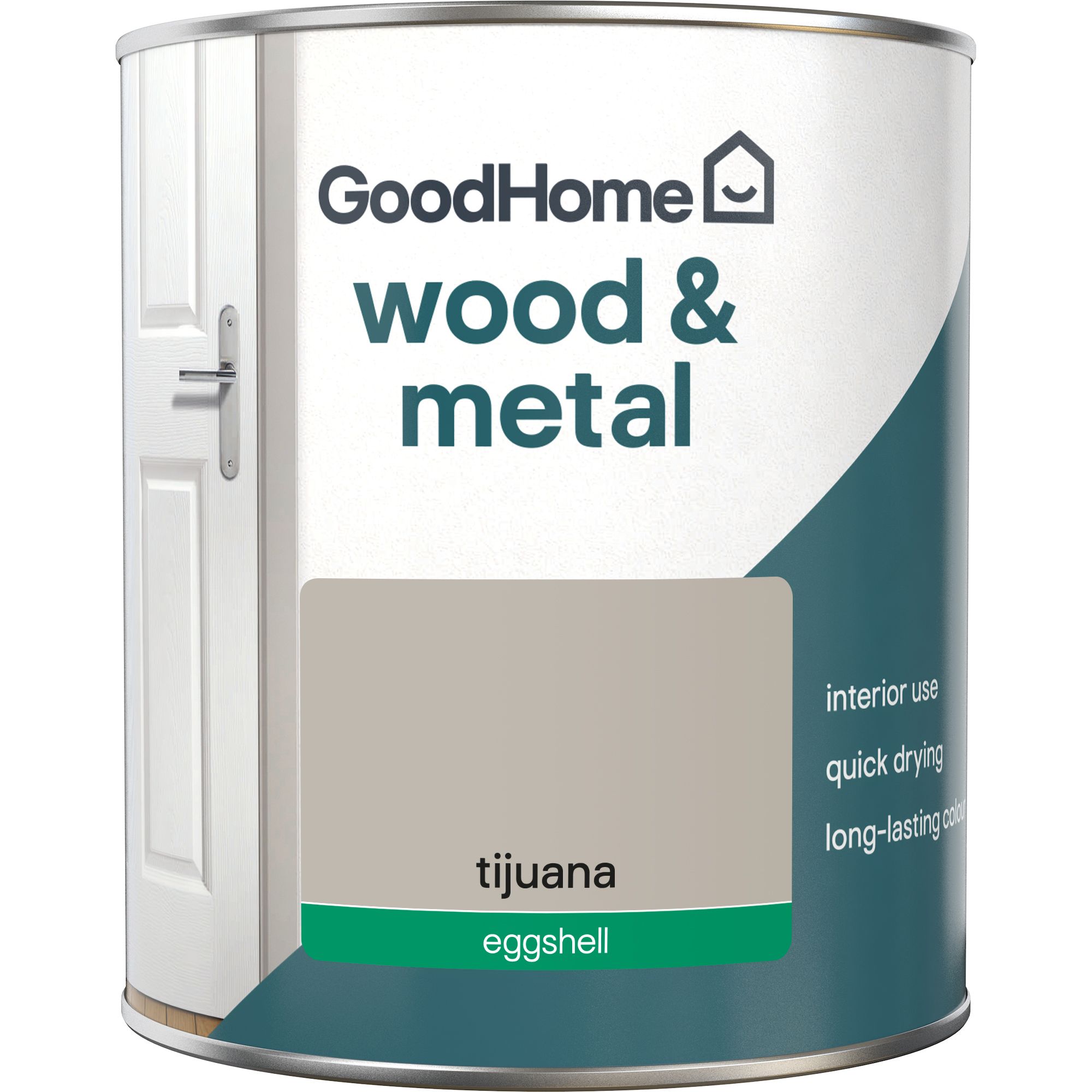 GoodHome Tijuana Eggshell Metal & wood paint, 750ml