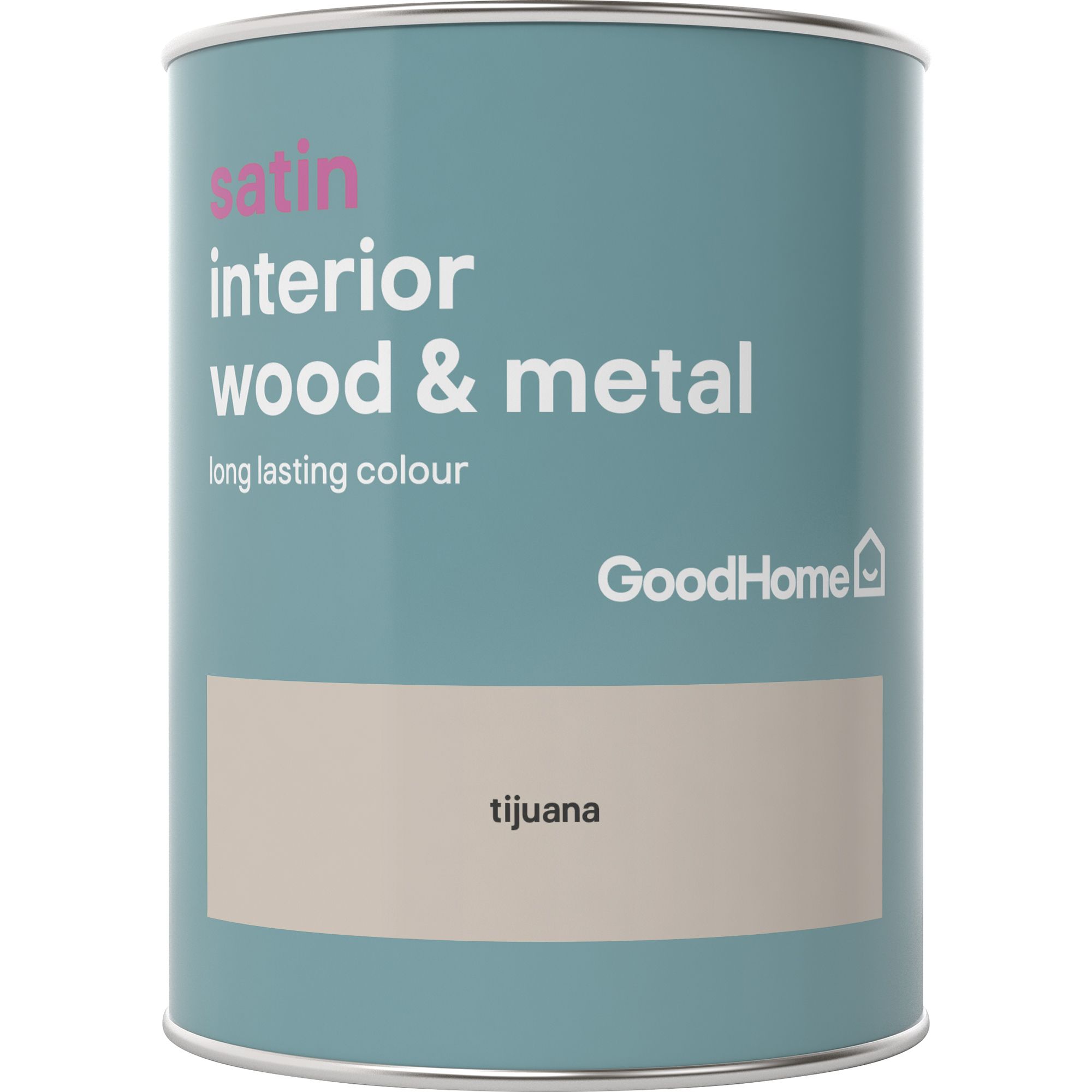 GoodHome Tijuana Satin Metal & wood paint, 750ml