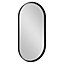 GoodHome Tisa Black Oval Wall-mounted Bathroom Mirror (H)80cm (W)40cm