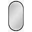 GoodHome Tisa Black Oval Wall-mounted Bathroom Mirror (H)80cm (W)40cm