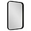 GoodHome Tisa Black Rectangular Wall-mounted Bathroom Mirror (H)60cm (W)40cm