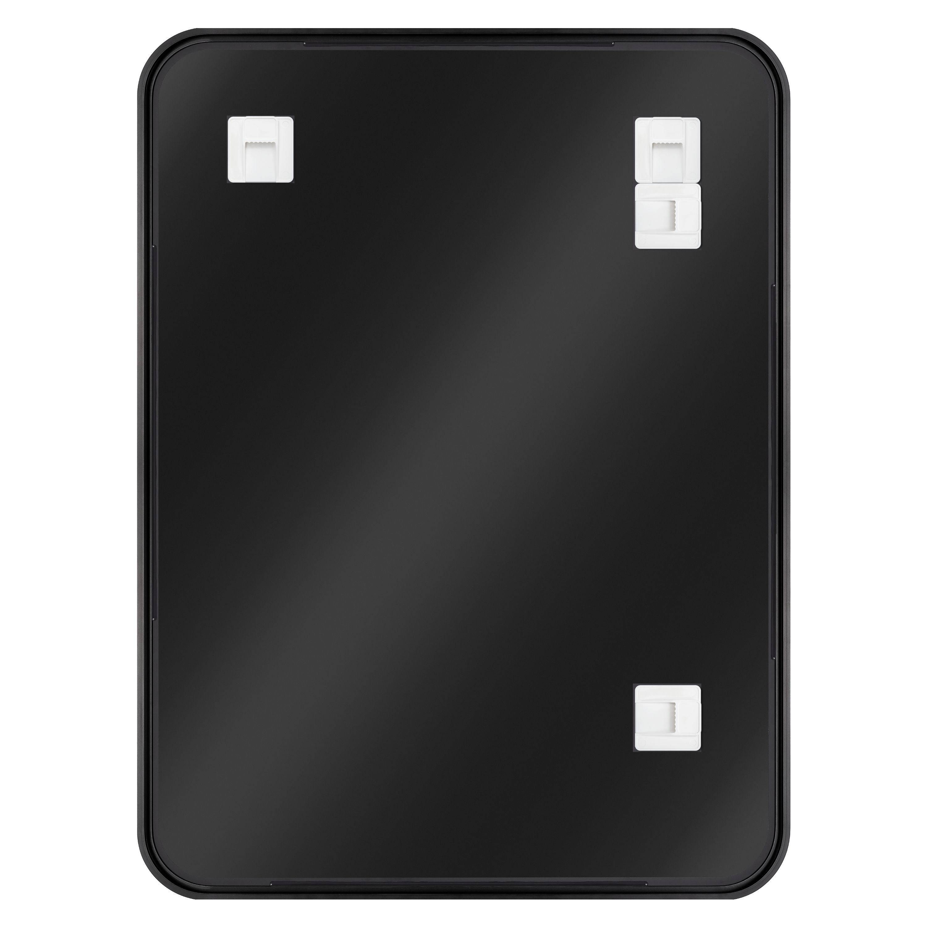 GoodHome Tisa Black Rectangular Wall-mounted Bathroom Mirror (H)60cm (W)80cm