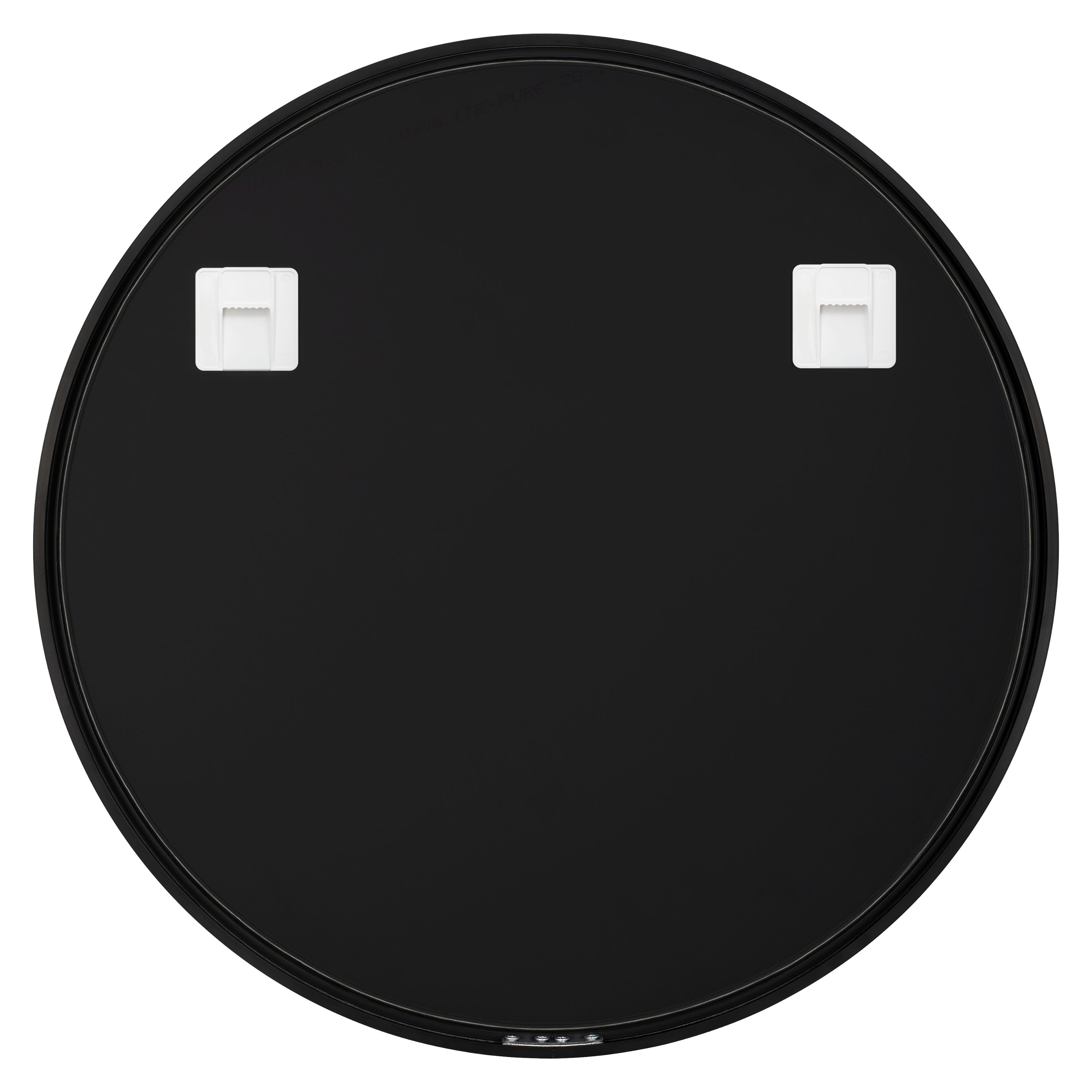 GoodHome Tisa Black Round Wall-mounted Bathroom Mirror (H)60cm (W)60cm
