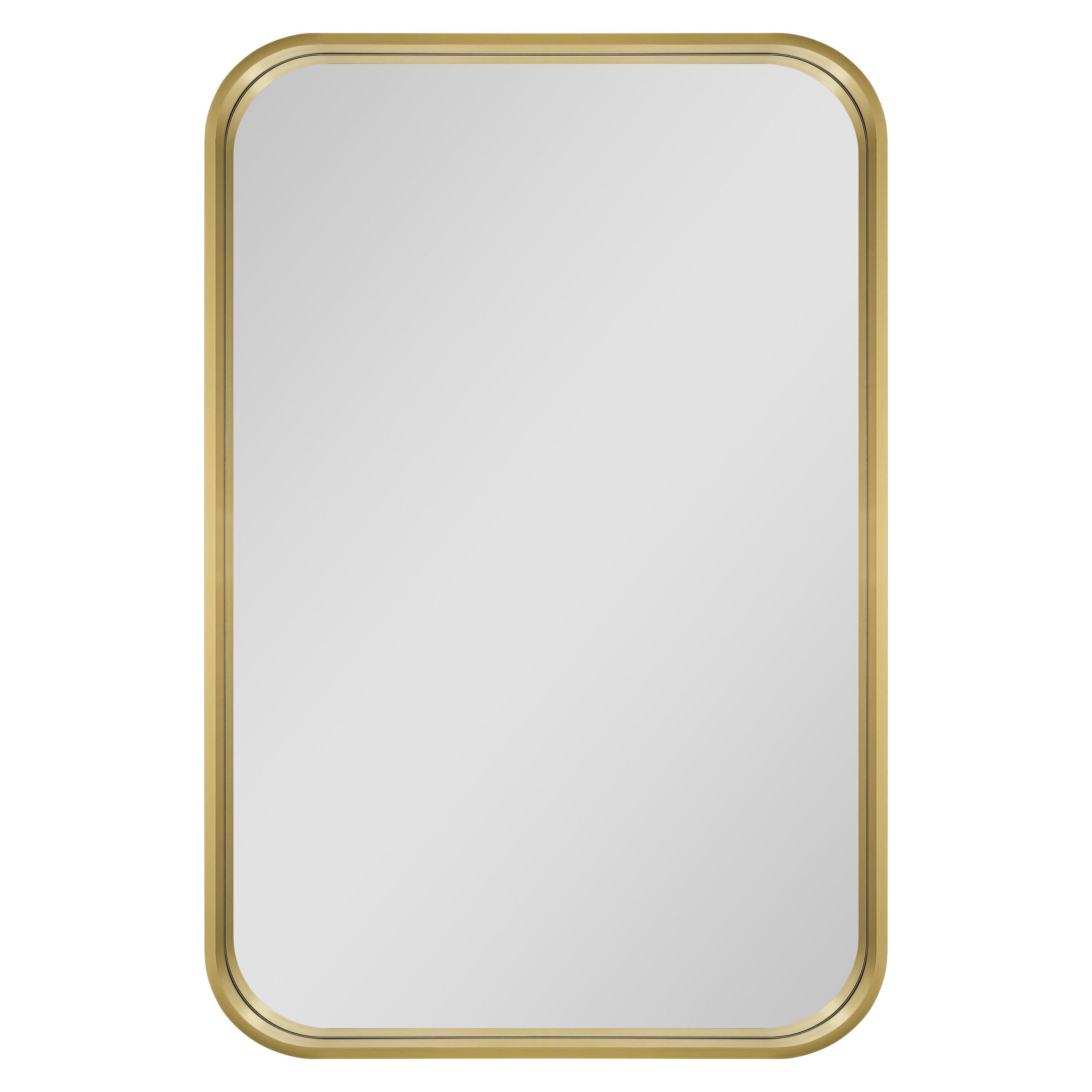 GoodHome Tisa Gold effect Rectangular Wall-mounted Bathroom Mirror (H)60cm (W)40cm