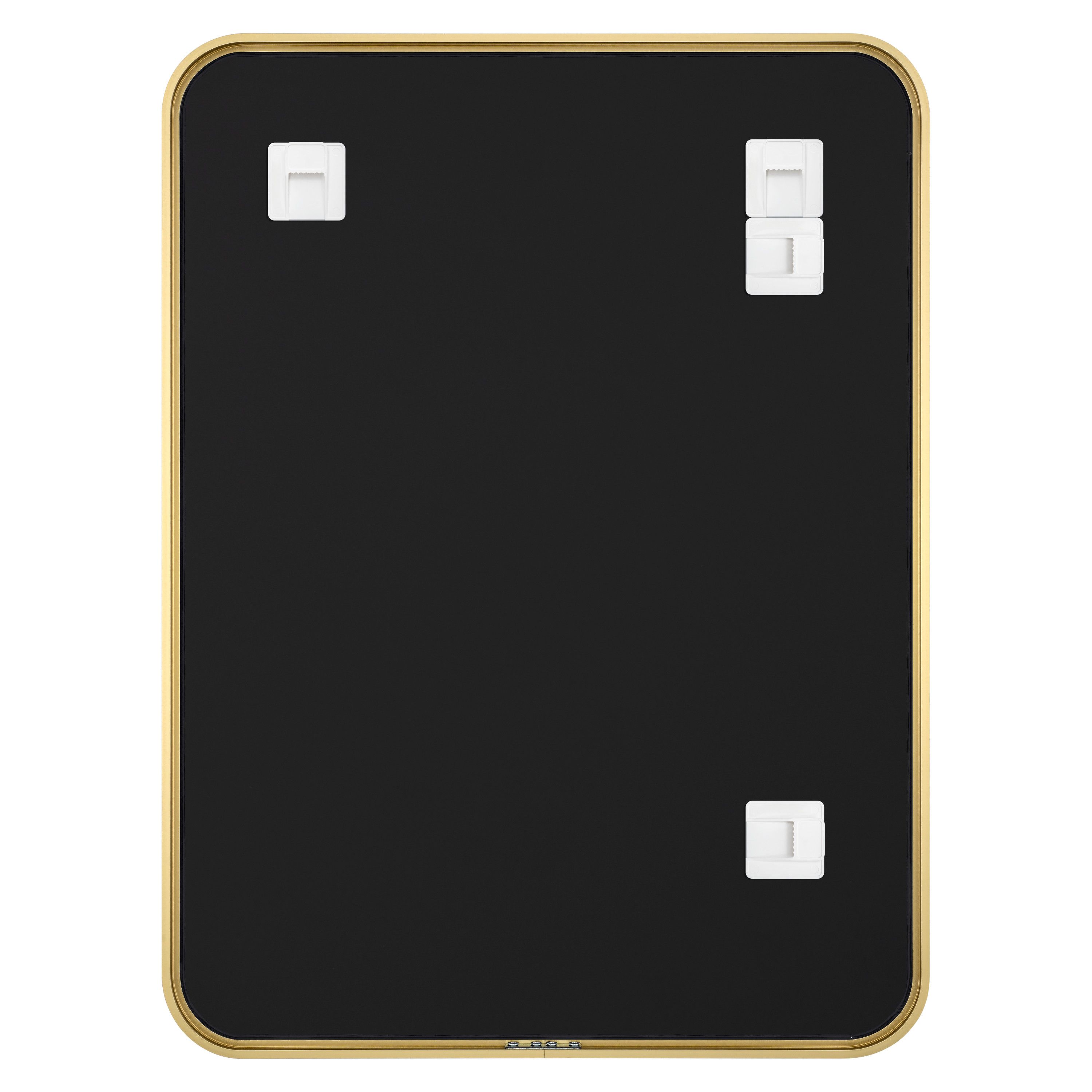 GoodHome Tisa Gold effect Rectangular Wall-mounted Bathroom Mirror (H)60cm (W)80cm