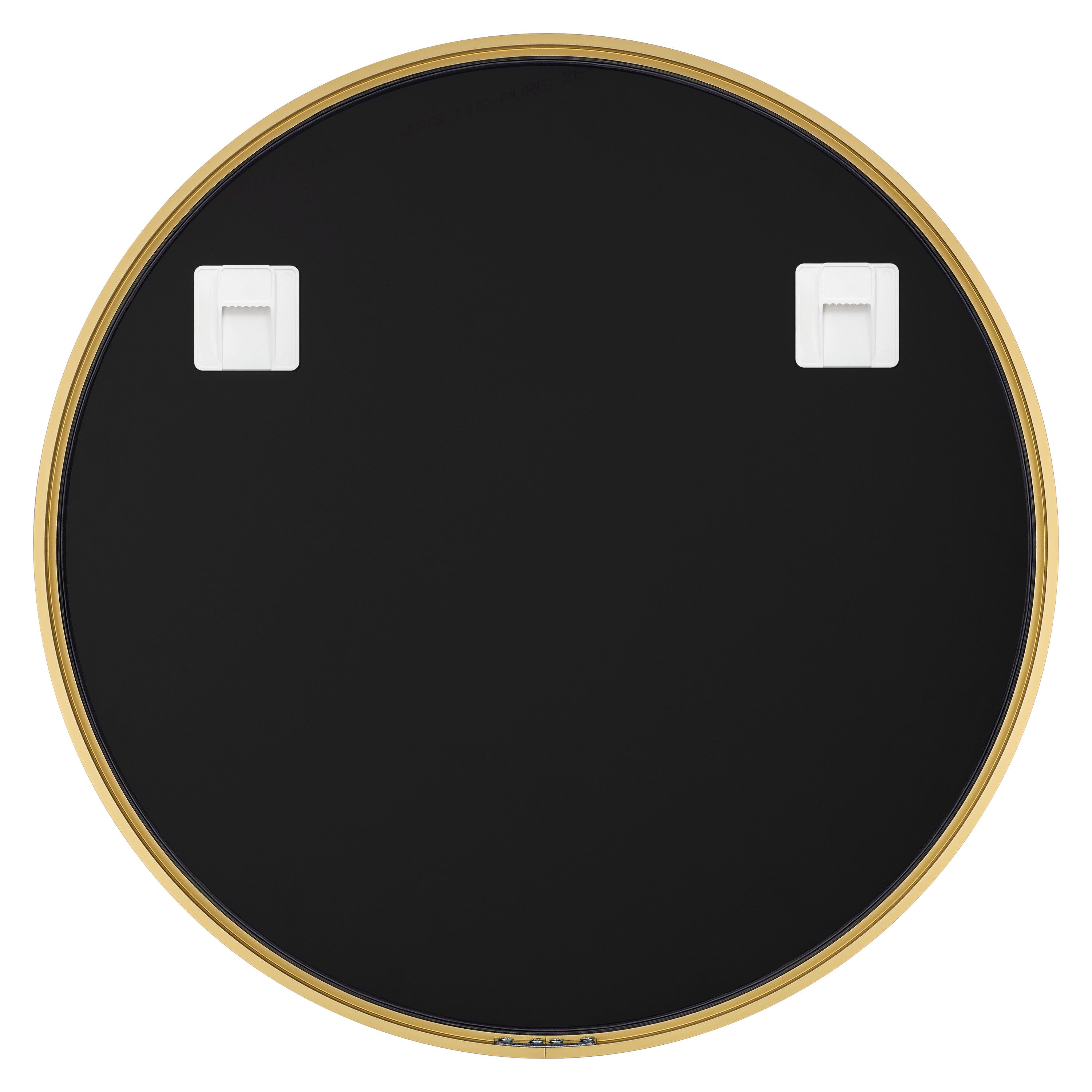 GoodHome Tisa Gold effect Round Wall-mounted Bathroom Mirror (H)60cm (W)60cm