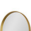 GoodHome Tisa Gold effect Round Wall-mounted Bathroom Mirror (H)60cm (W)60cm