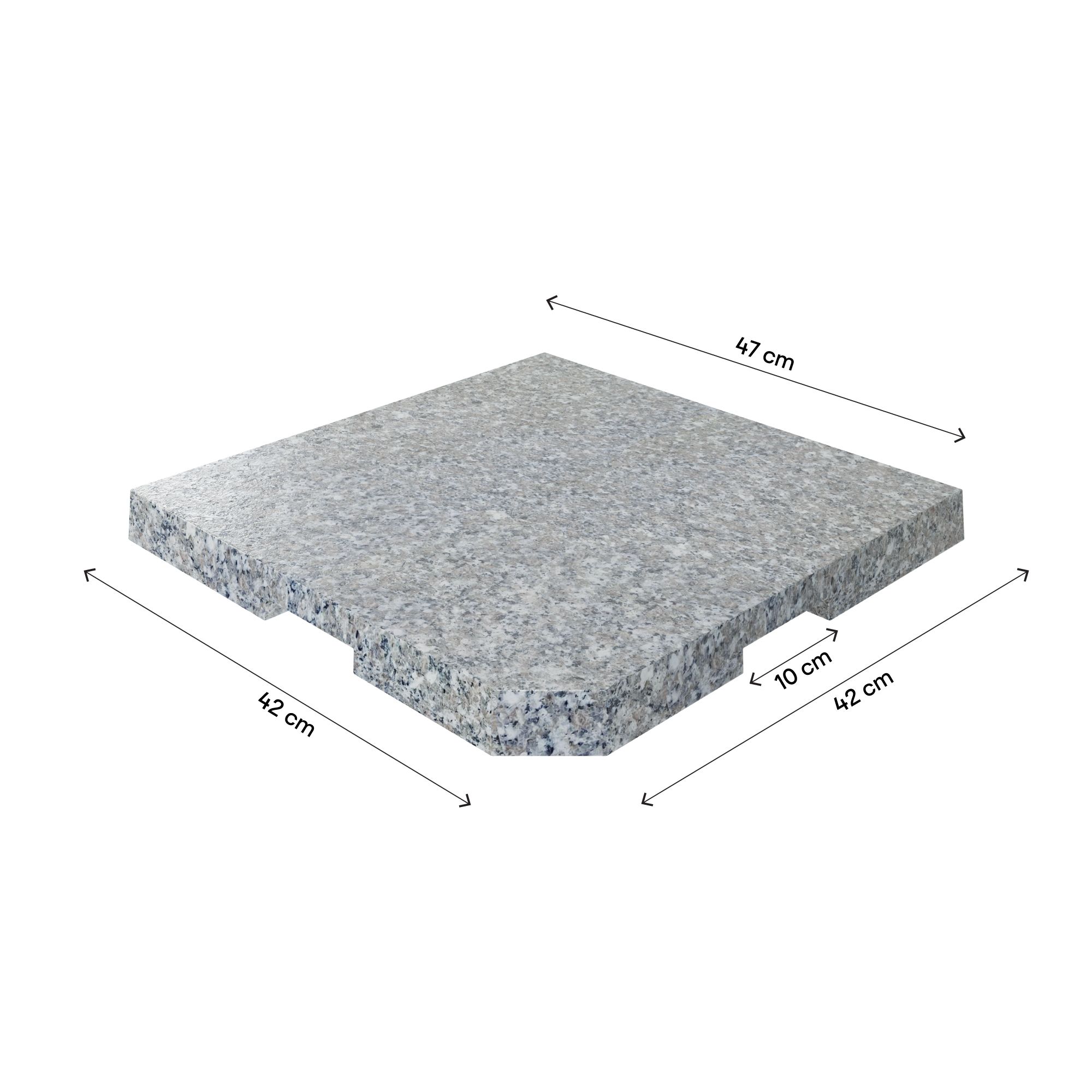 GoodHome Tivano Grey Square Parasol base 22kg