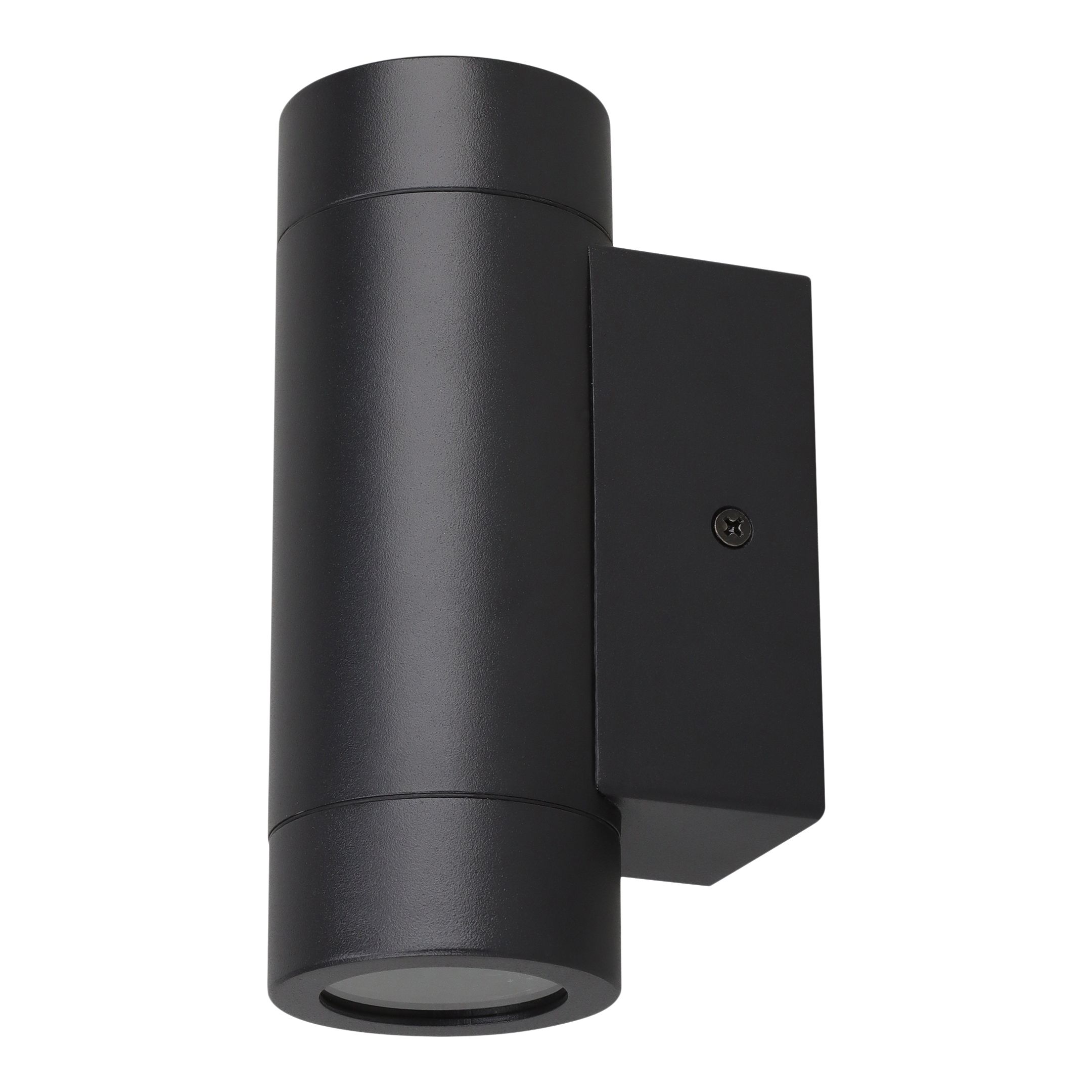 GoodHome Tongoa Fixed Matt Black Mains-powered Outdoor Double Wall light