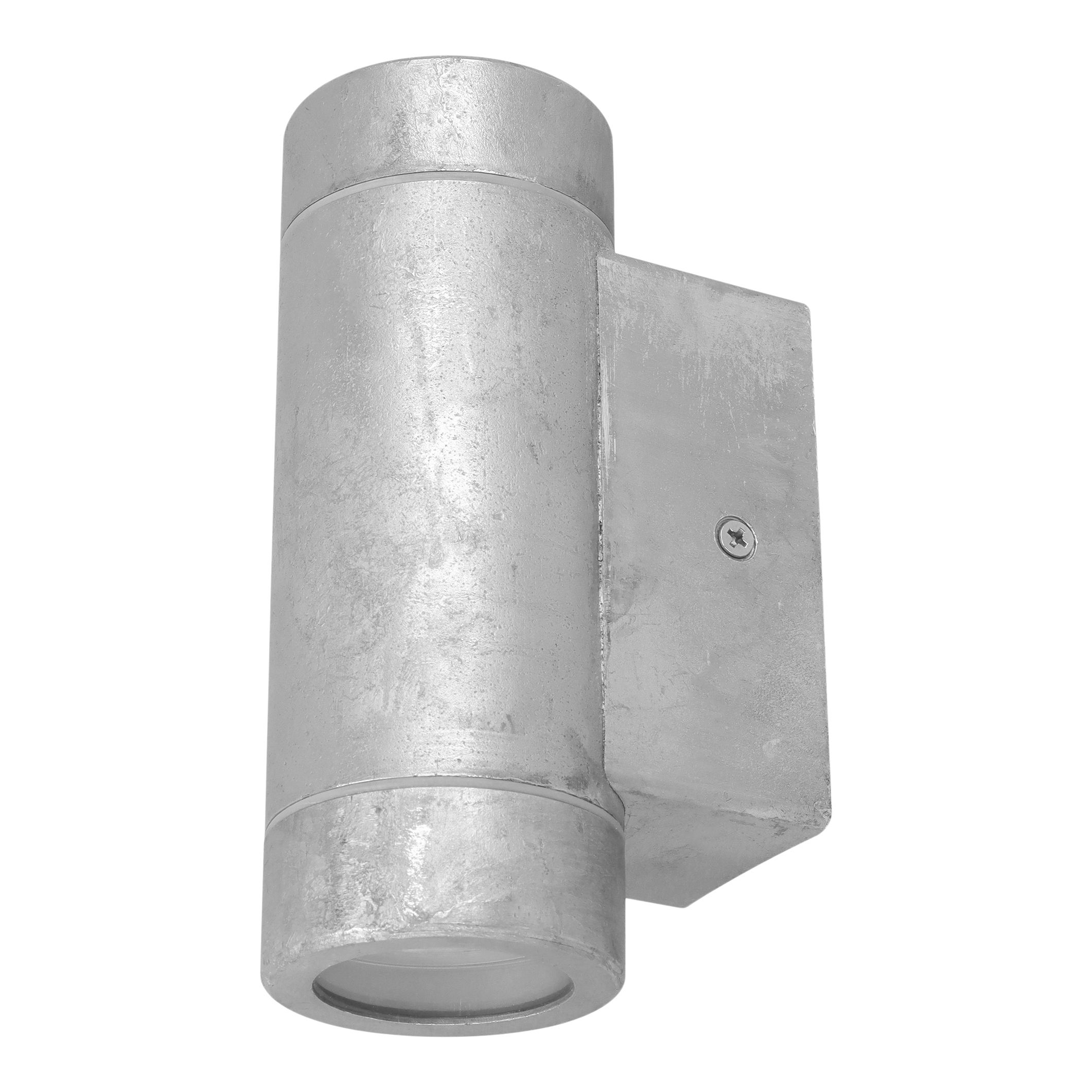 GoodHome Tongoa Fixed Silver Mains-powered Outdoor Double Wall light