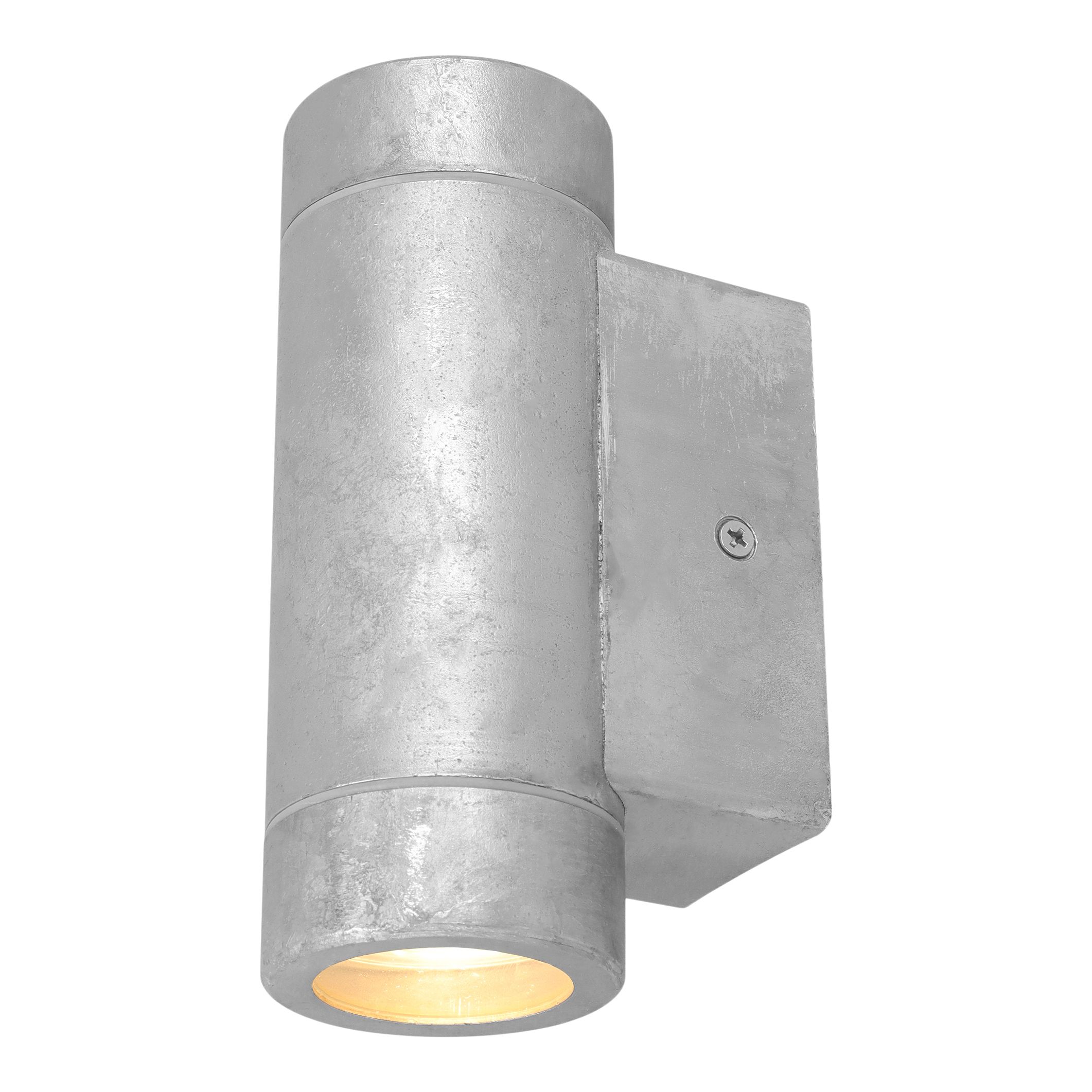 GoodHome Tongoa Fixed Silver Mains-powered Outdoor Double Wall light