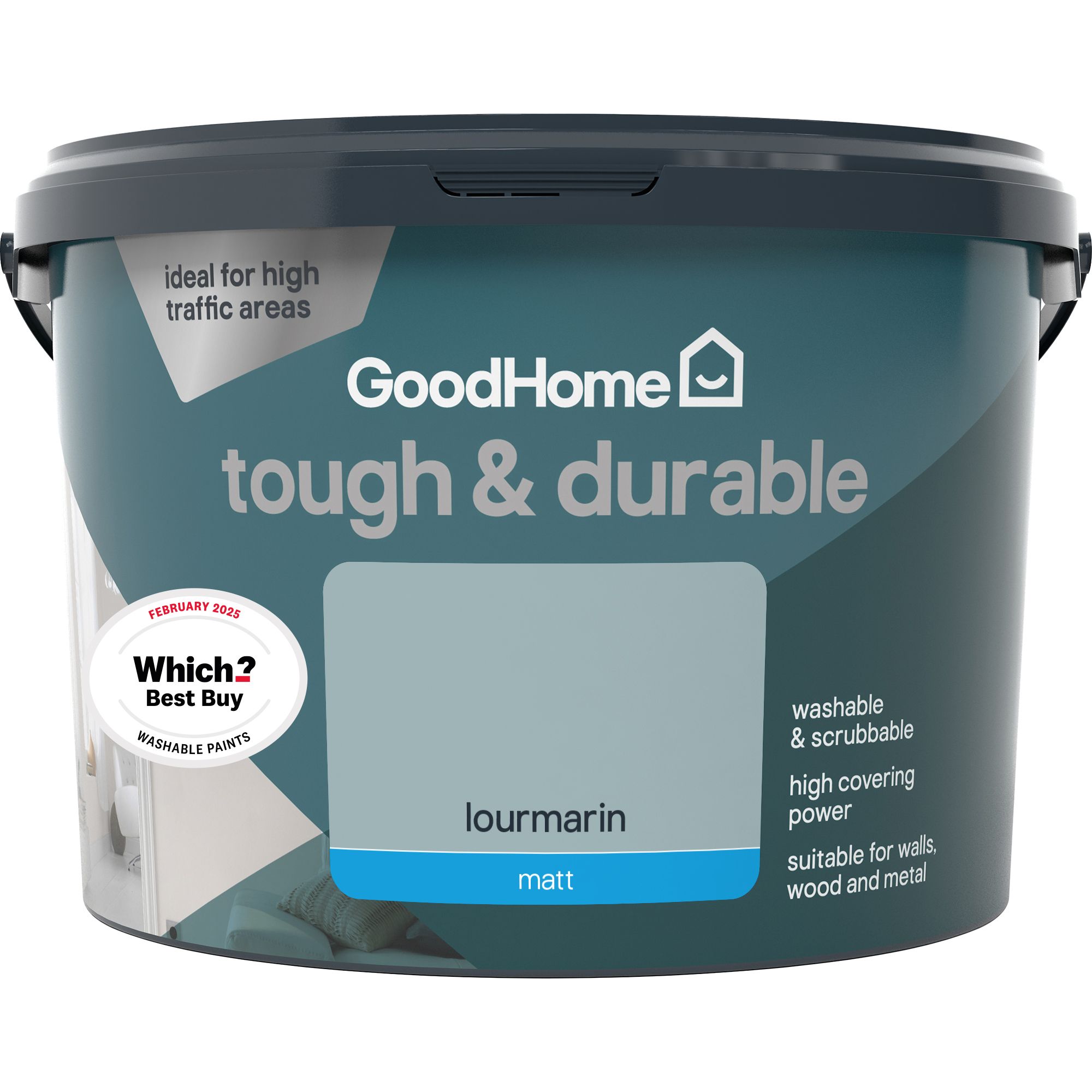 GoodHome Tough & Durable Lourmarin Matt Emulsion paint, 2.5L
