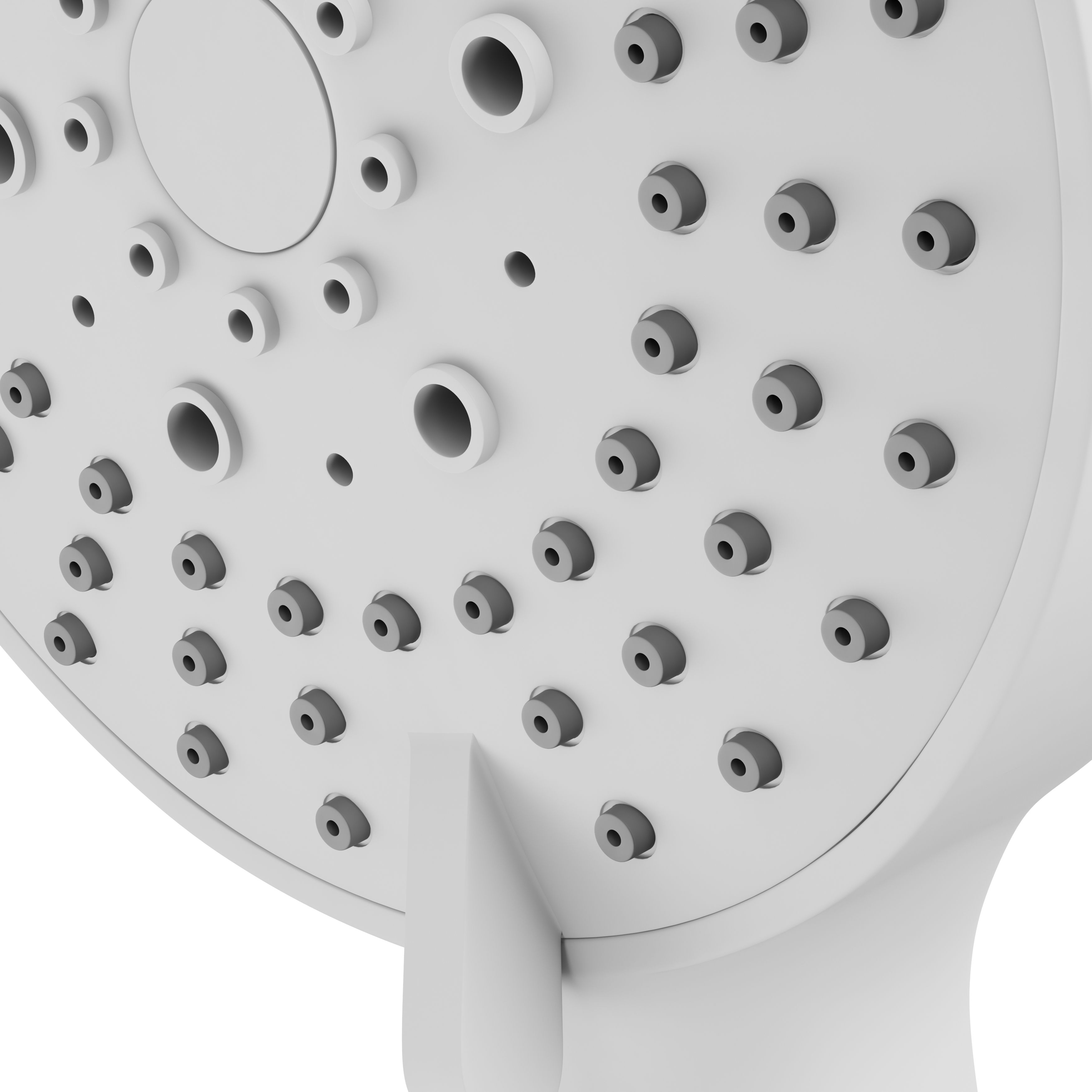 GoodHome Tummel White 3-spray pattern Shower head, 243mm