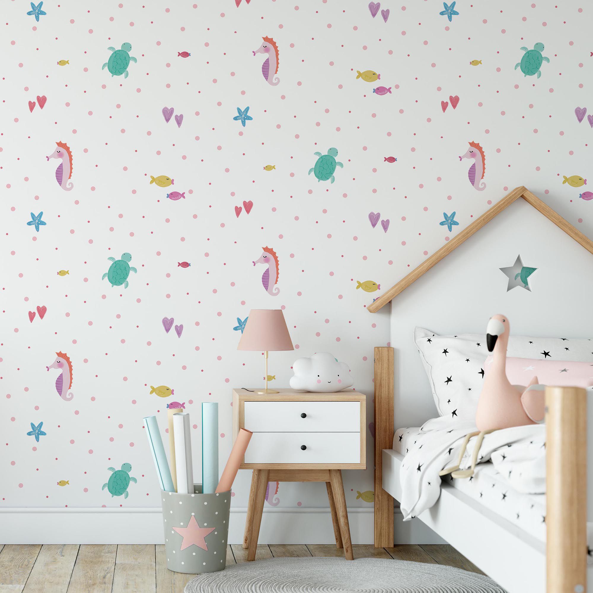 GoodHome Under Water Multi Underwater themed design Smooth Wallpaper Sample