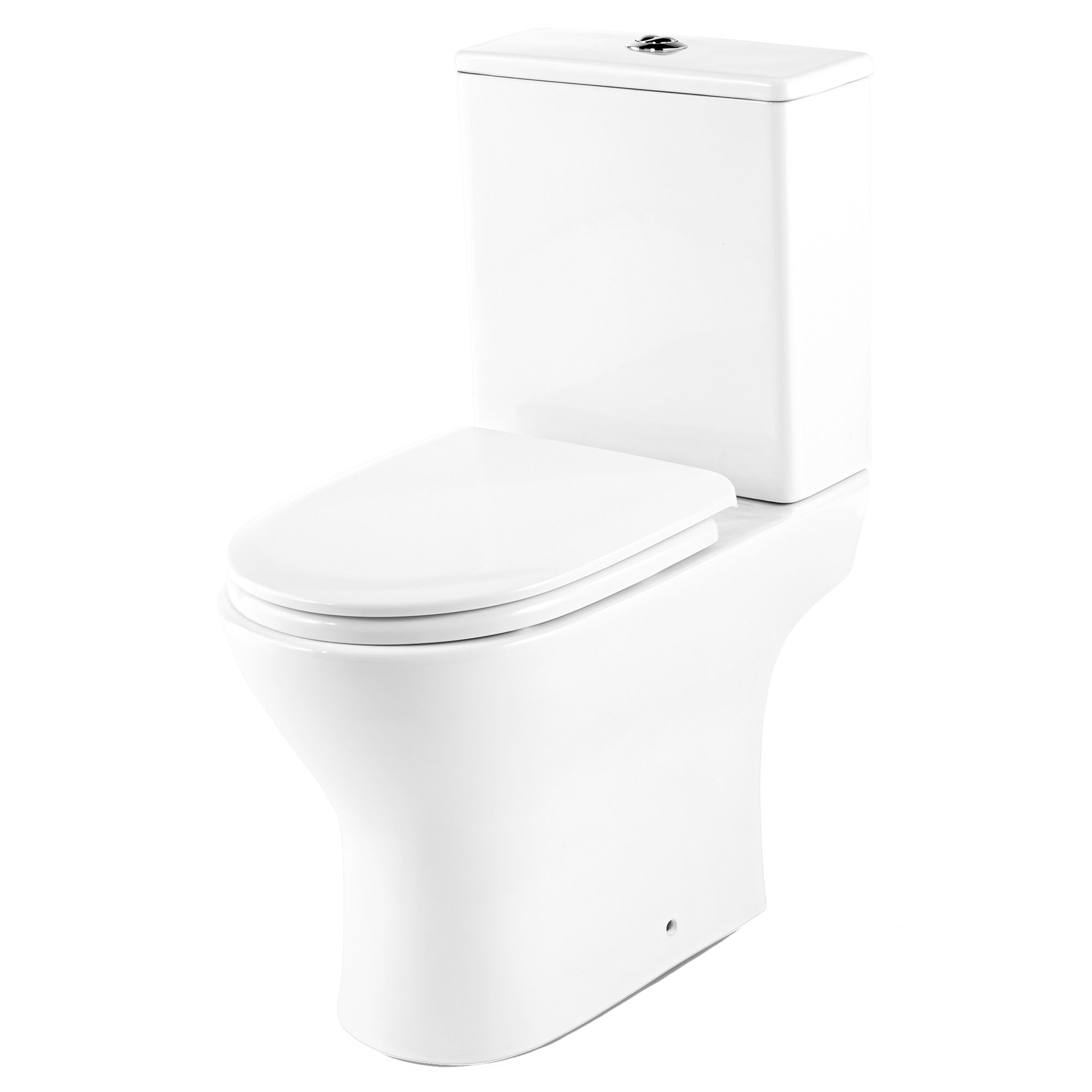 GoodHome Valois White Close-coupled Toilet set with Soft close seat