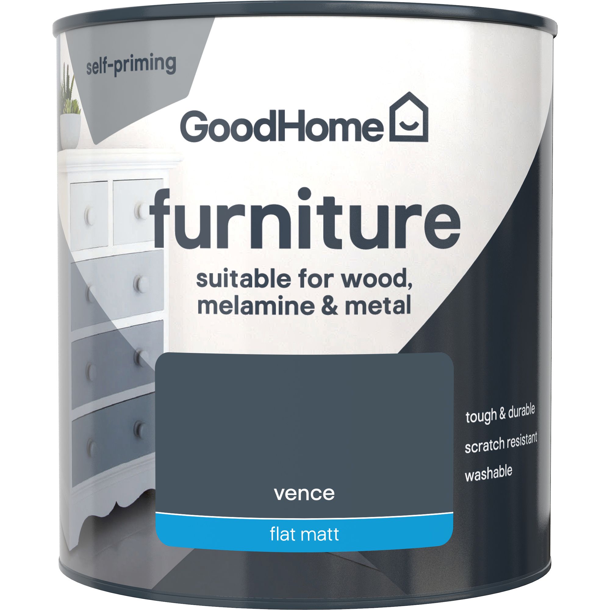 GoodHome Vence Flat matt Furniture paint, 500ml