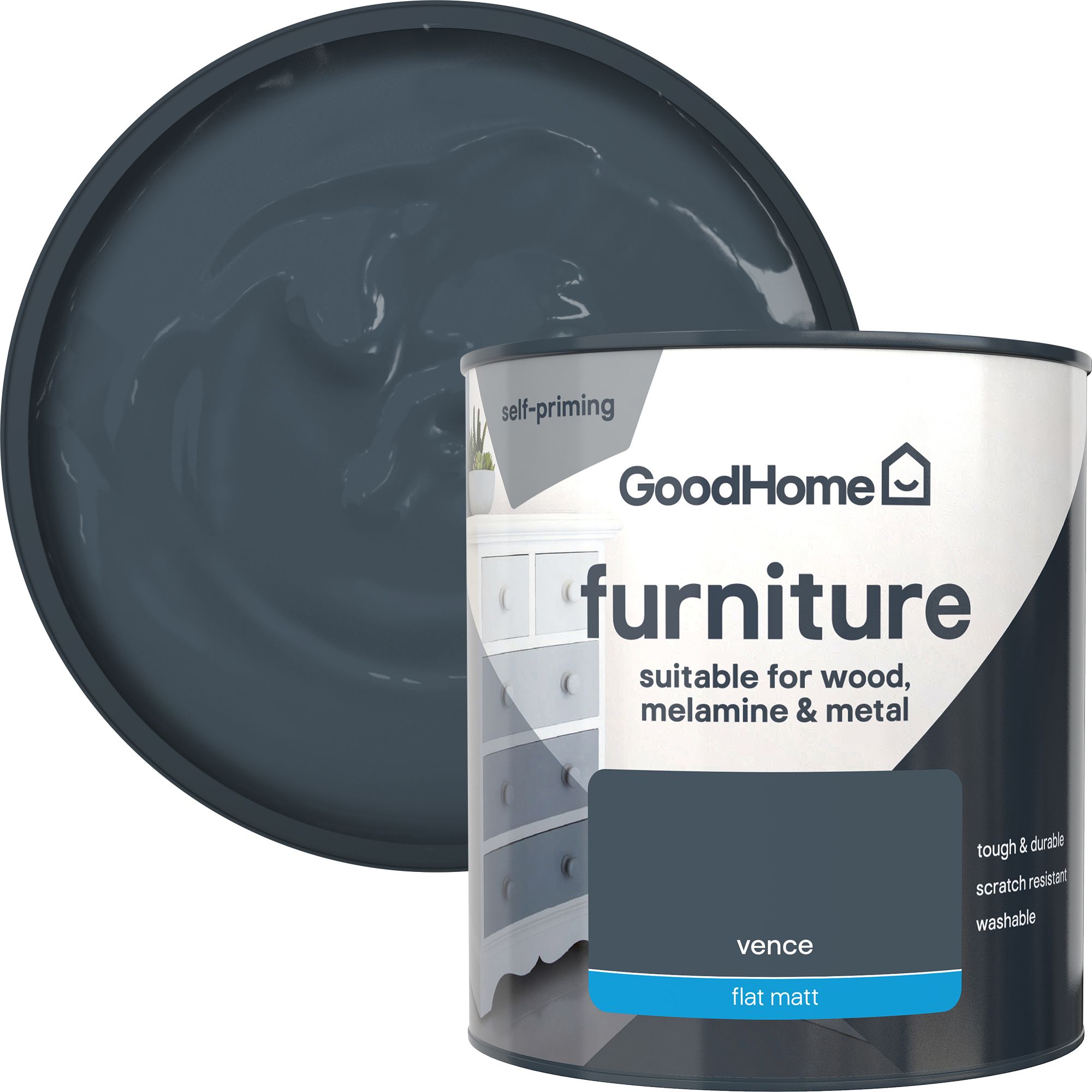 GoodHome Vence Flat matt Furniture paint, 500ml