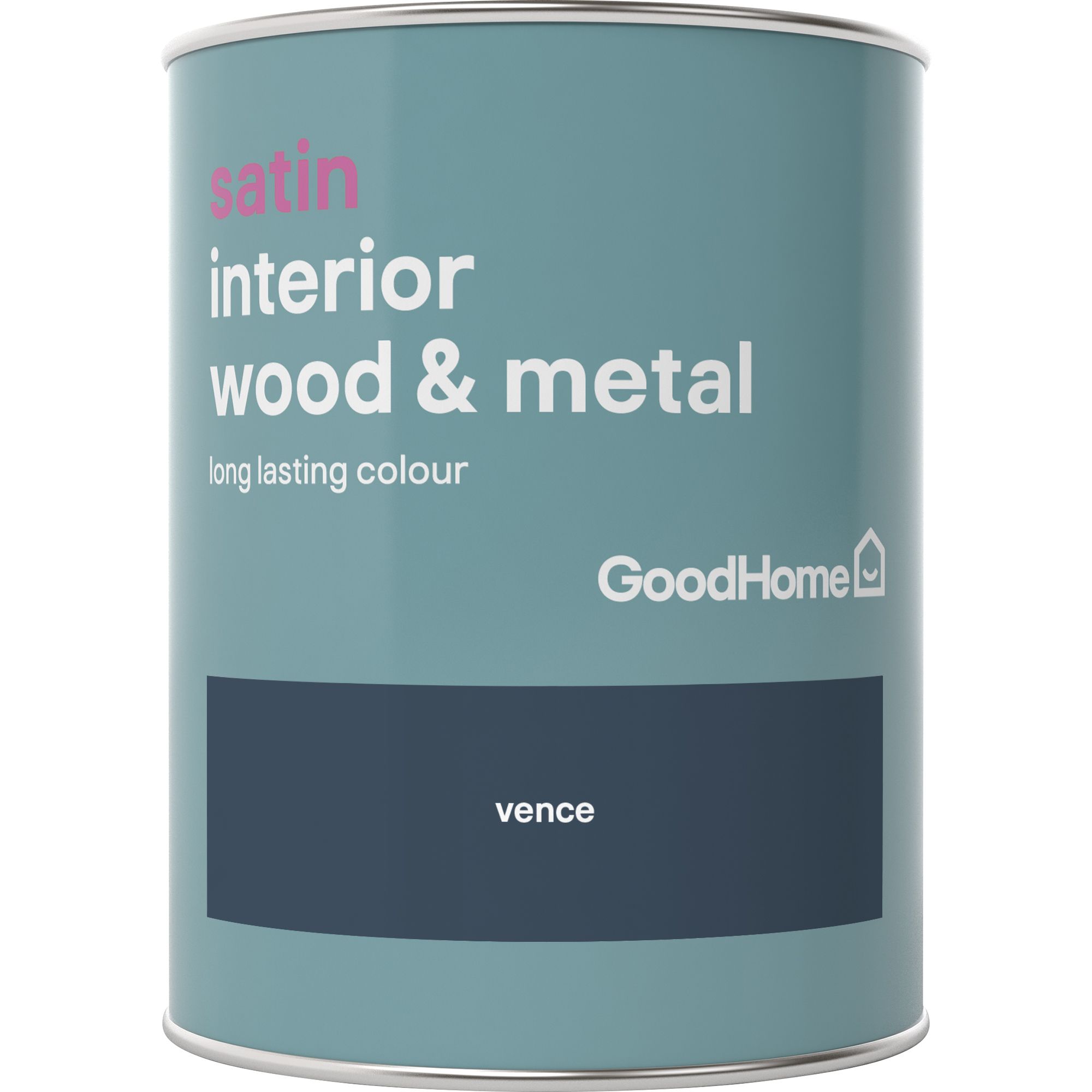 GoodHome Vence Satin Metal & wood paint, 750ml