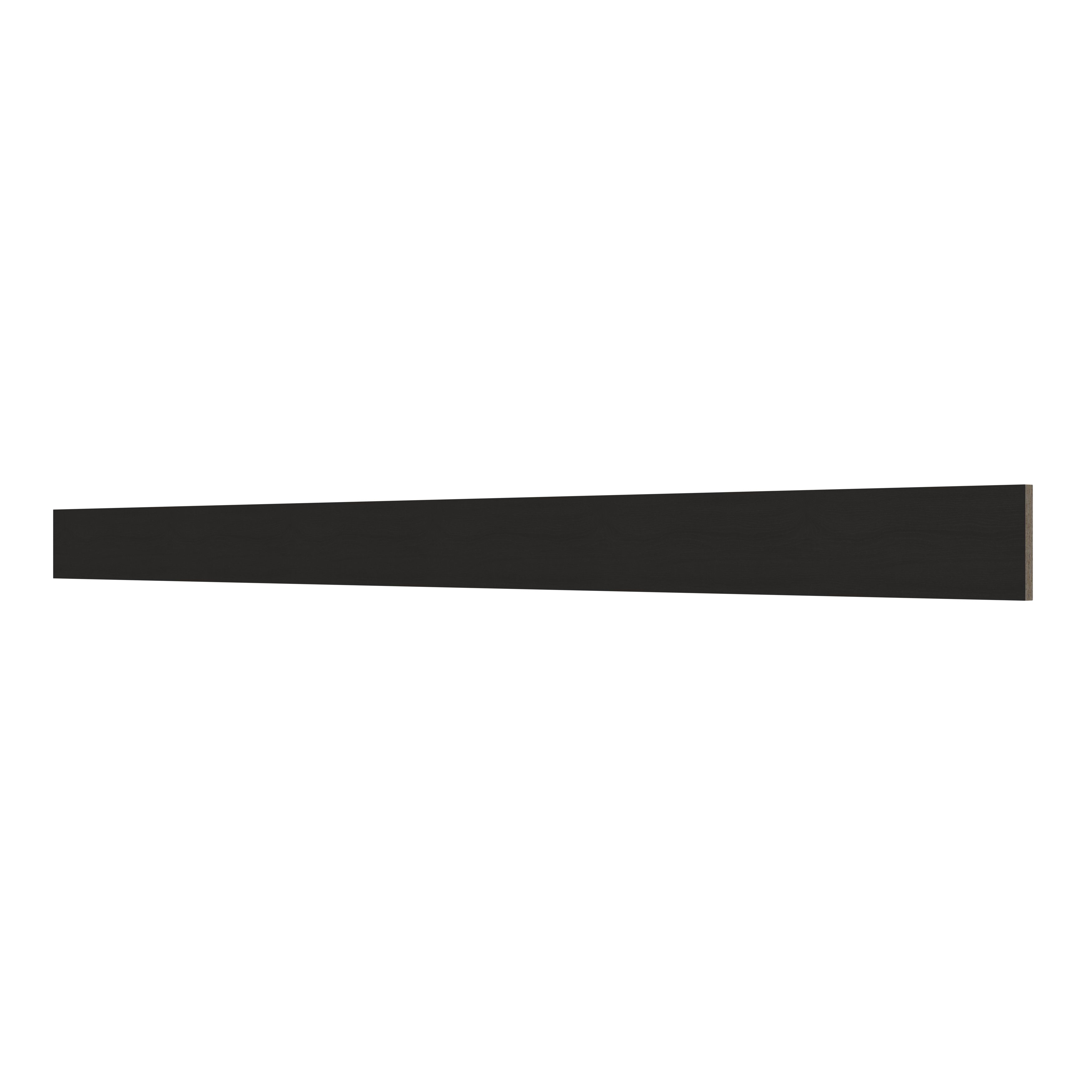 GoodHome Verbena Charcoal Painted wood effect Square edge Plinth, (L)2400mm
