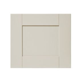 GoodHome Verbena Matt cashmere painted natural ash shaker Drawer front, bridging door & bi fold door, (W)400mm (H)356mm (T)20mm